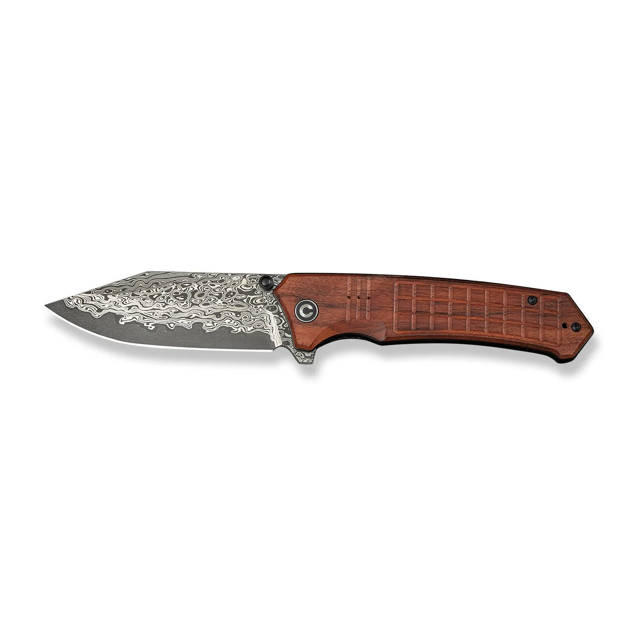 CIVIVI Tacticorix Flipper & Thumb Stud Knife Wood Handle (3.7" Damascus Blade) C23055-DS1 - Image 9