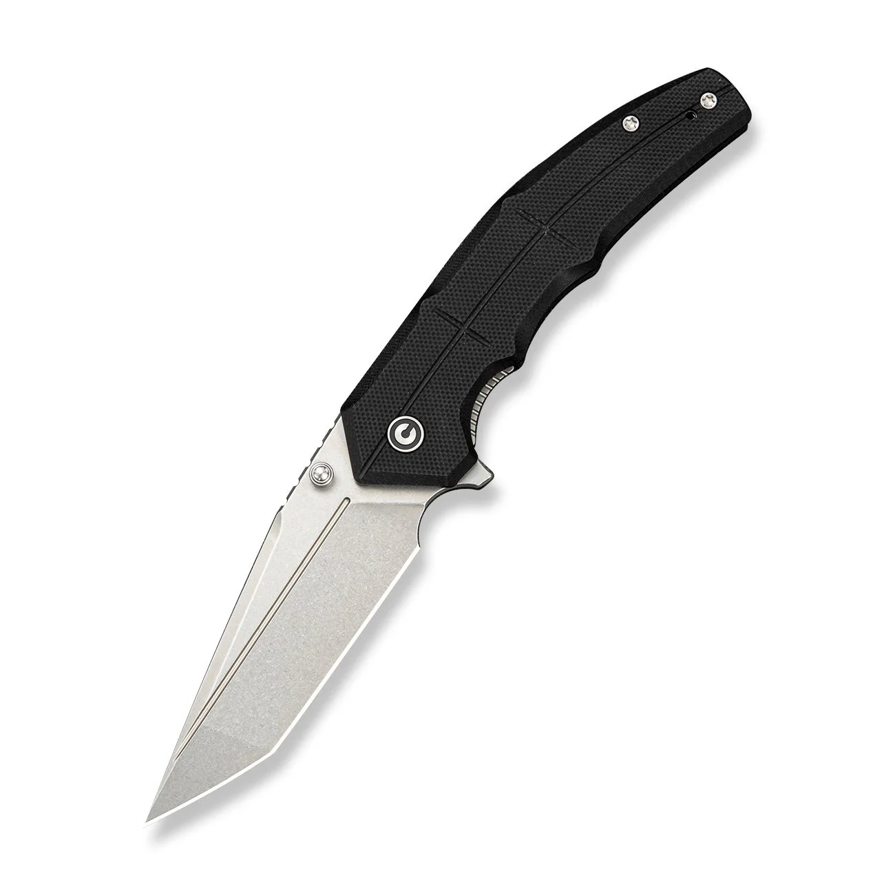 CIVIVI Tactron Flipper & Thumb Stud Knife Black G10 Handle (3.2" Stonewashed Nitro-V Blade) C25049 Sample1 - Image 3