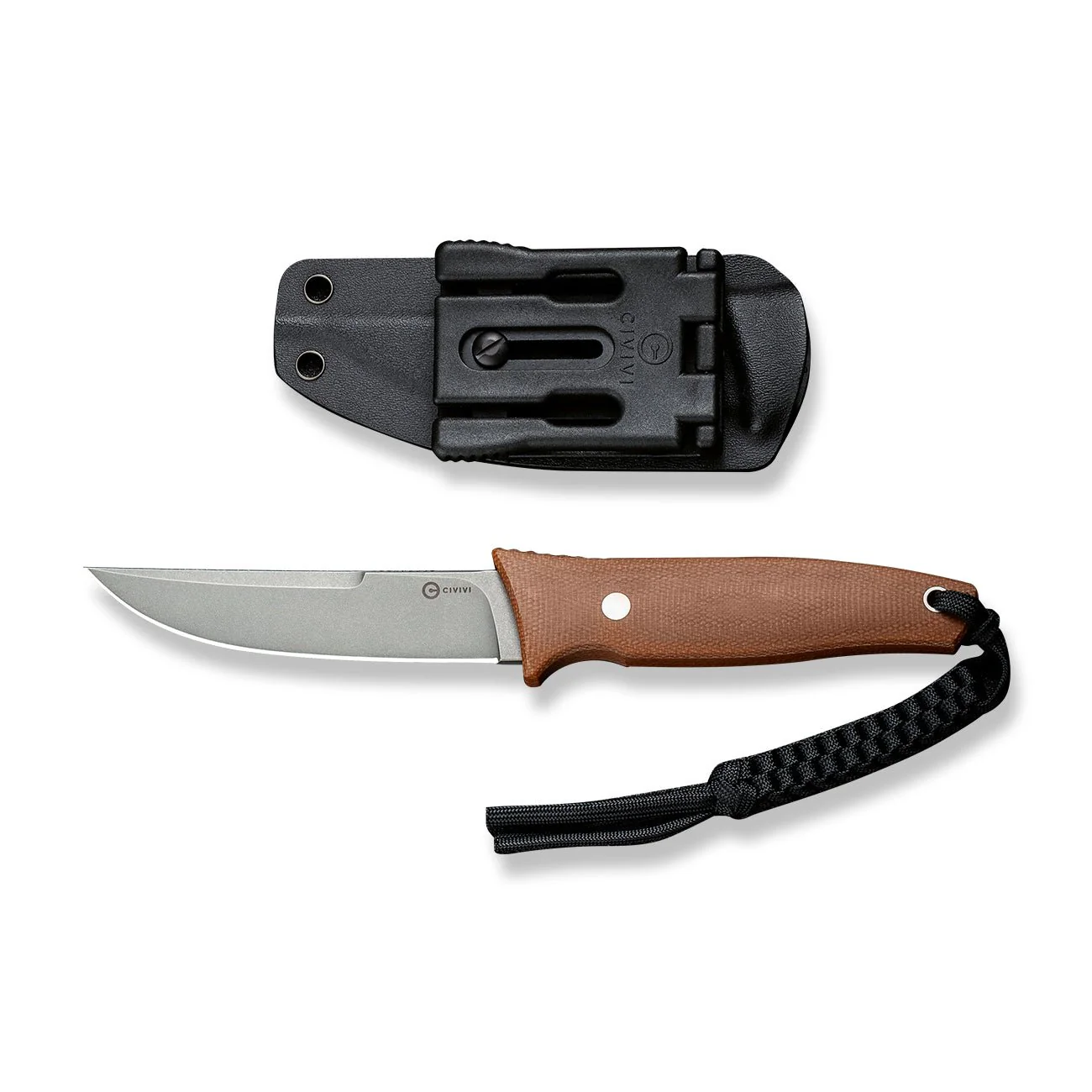 CIVIVI Tamashii Fixed Blade Knife Micarta Handle (4.07" D2 Blade) C19046-5 - Image 14