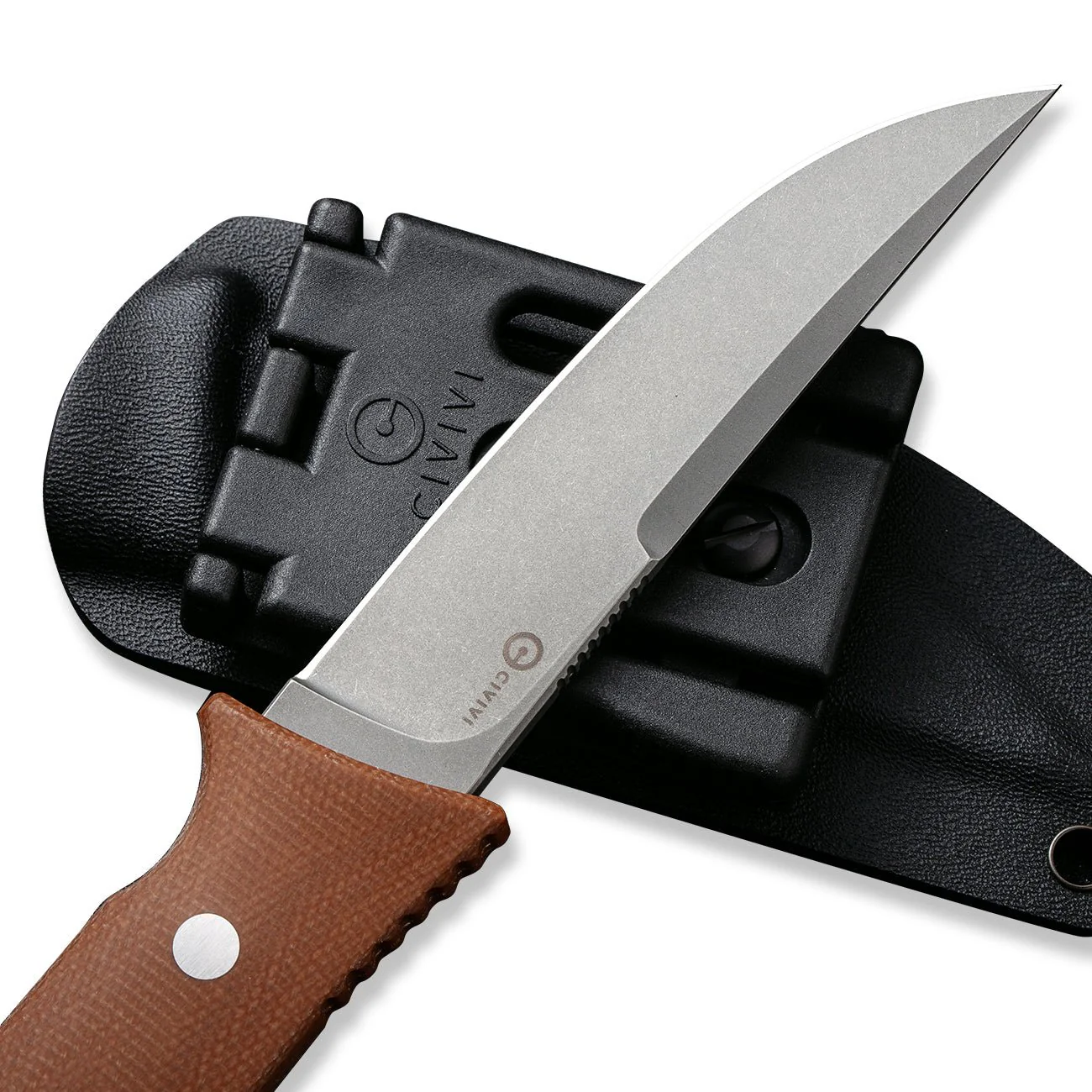 CIVIVI Tamashii Fixed Blade Knife Micarta Handle (4.07" D2 Blade) C19046-5 - Image 15
