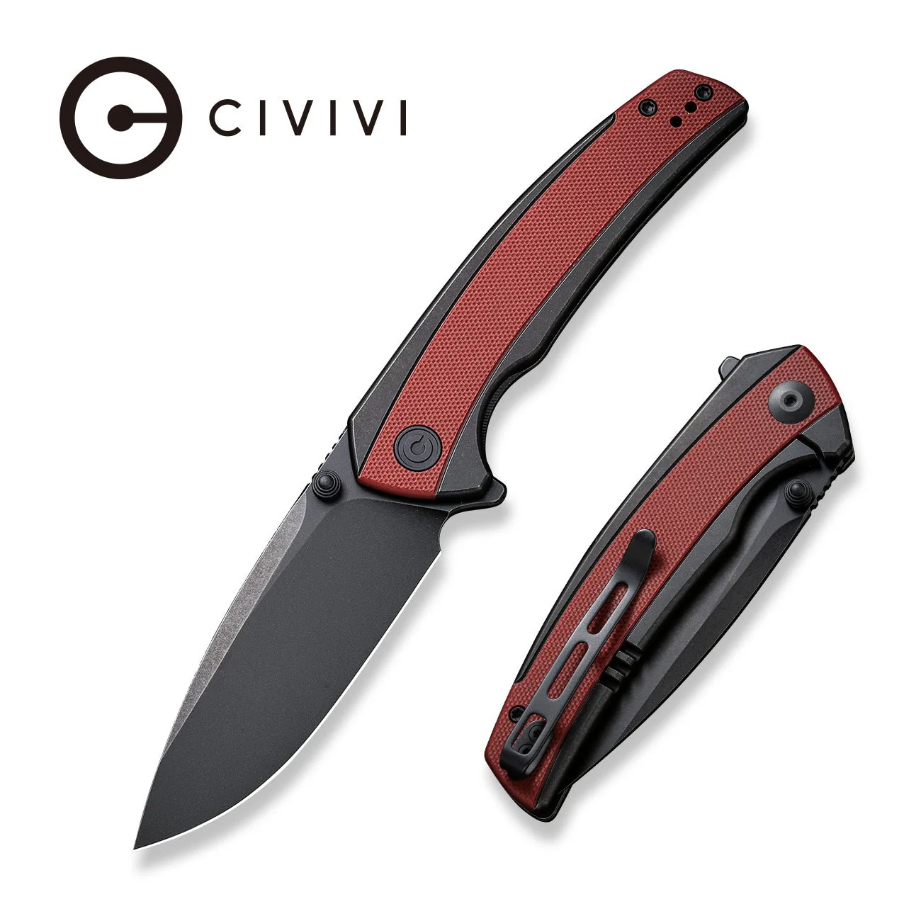 CIVIVI Teraxe Flipper & Thumb Stud Knife Stainless Steel & G10 Handle (3.48" Nitro-V Blade) C20036-1