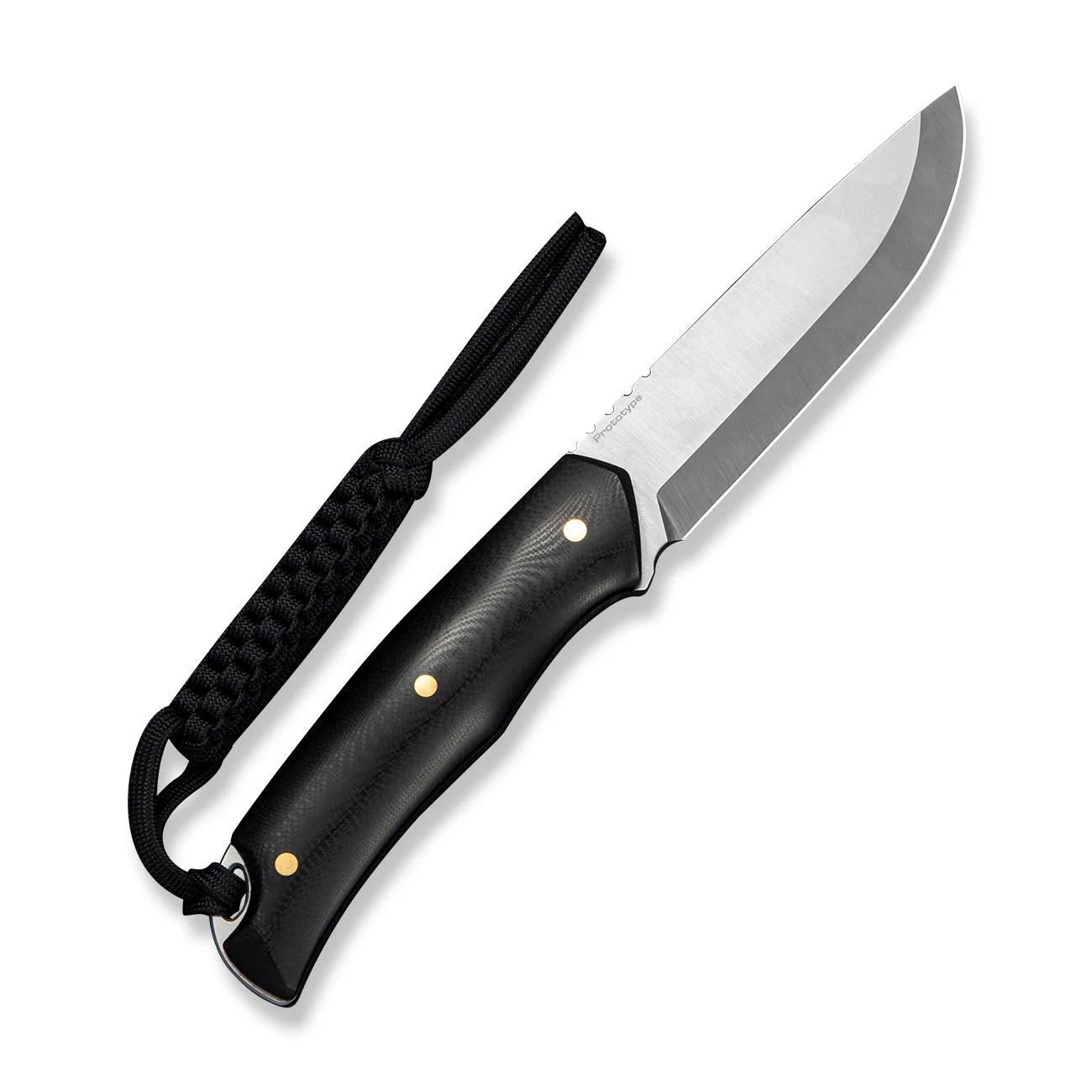 CIVIVI Thaloryn Black G10 Handle (4.1" Satin Finished AEB-L Blade) C25082 Sample1, With 1PC Brown Leather Sheath and 1PC Black Lanyard - Image 2