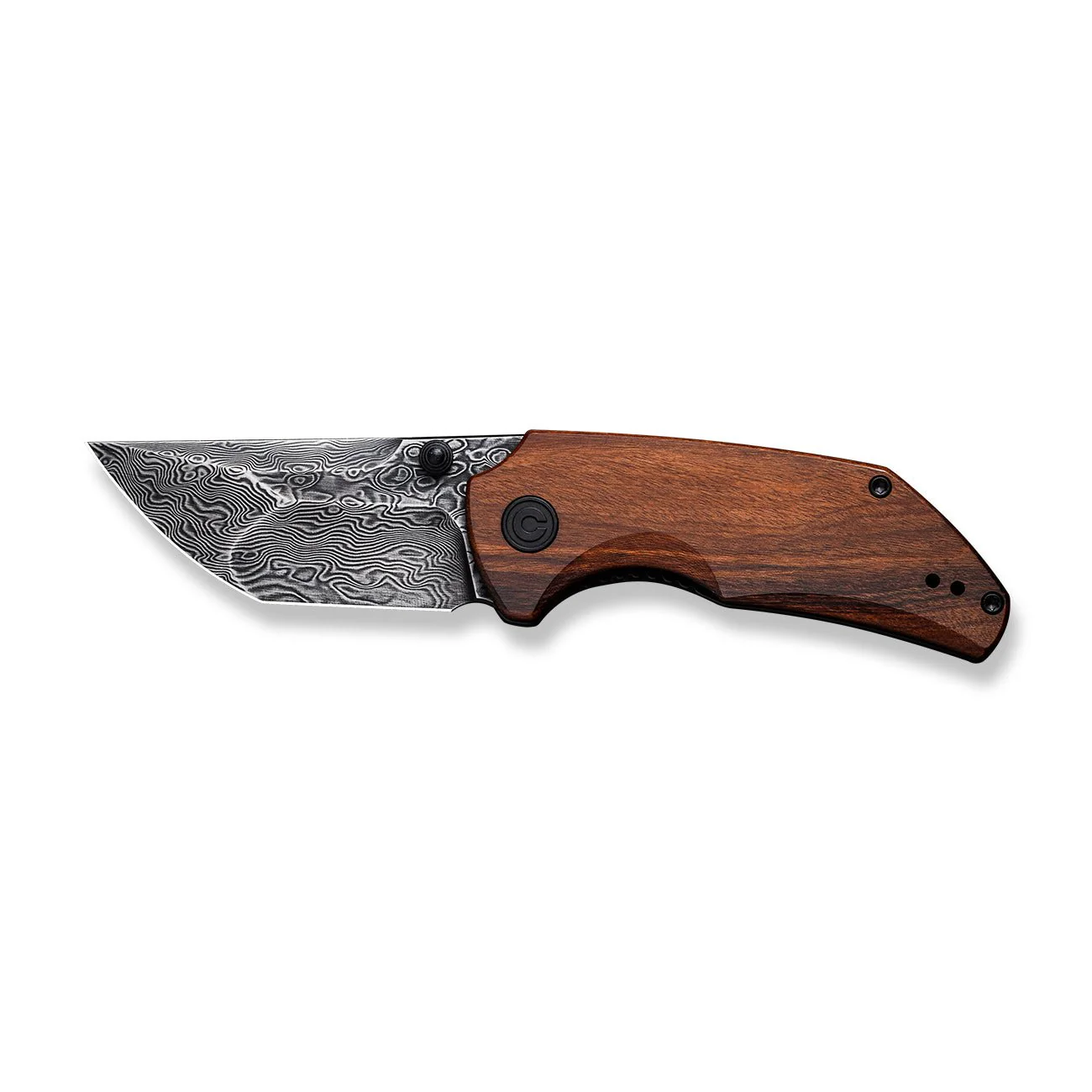CIVIVI Thug 2 Thumb Stud Knife Wood Handle (2.69" Damascus Blade) C20028C-DS1 - Image 4