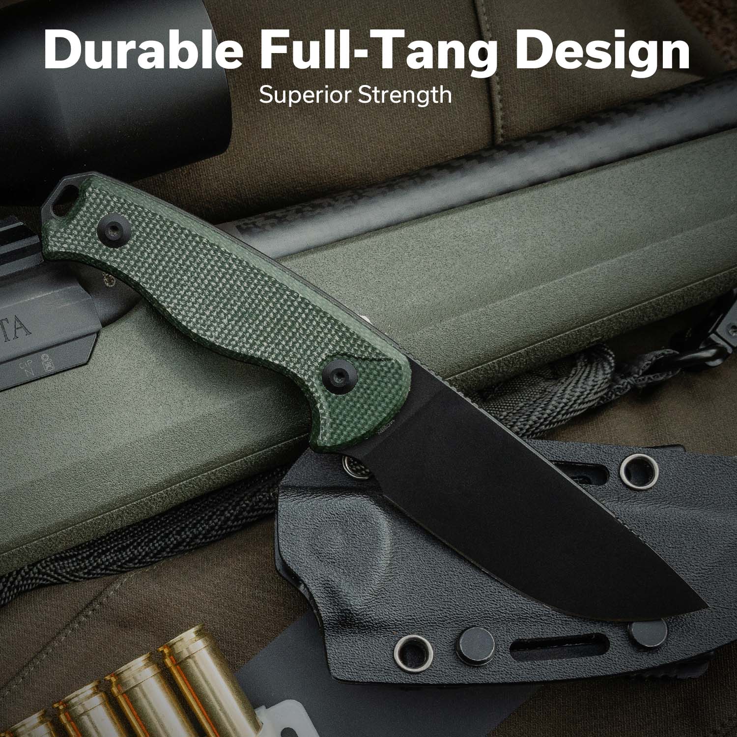 CIVIVI Timberbark Fixed Blade Knife Micarta Handle (3.2" 14C28N Blade) C23094-3 - Image 4