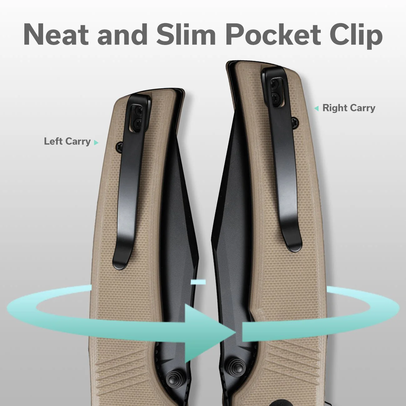 CIVIVI Tranquil Flipper & Thumb Stud Knife G10 Handle (3.7" 14C28N Blade) C23027-3 - Image 3