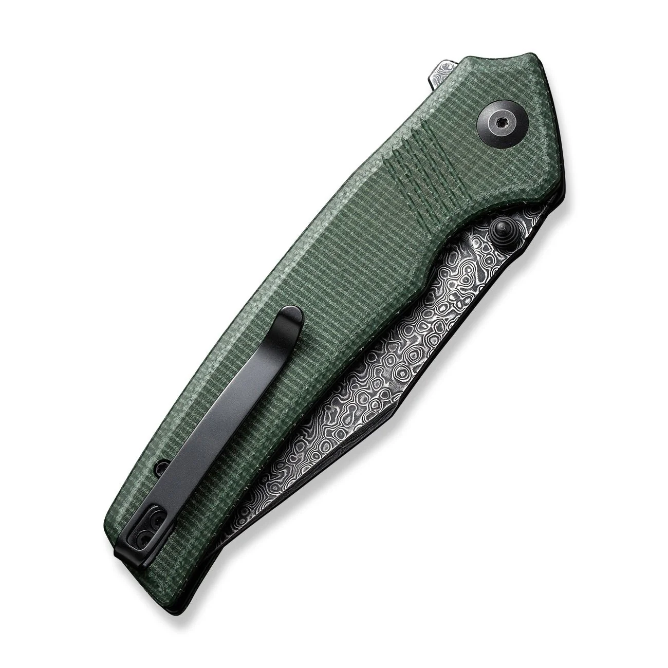 CIVIVI Tranquil Flipper & Thumb Stud Knife Micarta Handle (3.7" Damascus Blade) C23027-DS1 - Image 11