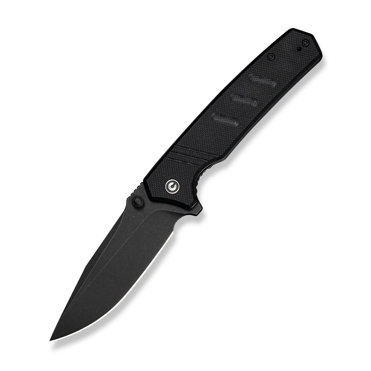 CIVIVI Trellex Flipper & Thumb Stud Knife Black G10 Handle (3.5" Black Stonewashed Nitro-V Blade) C25013 Sample1 - Image 3