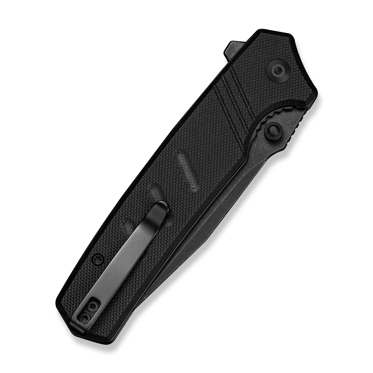 CIVIVI Trellex Flipper & Thumb Stud Knife Black G10 Handle (3.5" Black Stonewashed Nitro-V Blade) C25013 Sample1 - Image 4