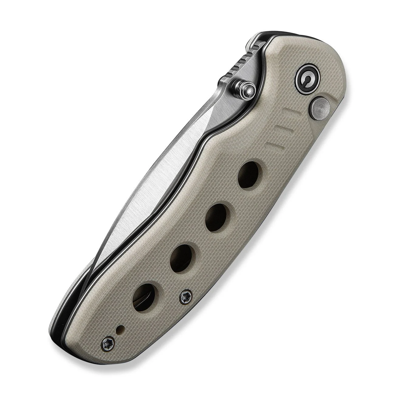 CIVIVI Triptych Flipper & Thumb Stud & Button Lock Knife G10 Handle (2.97" 14C28N Blade) C23085B-2 - Image 13
