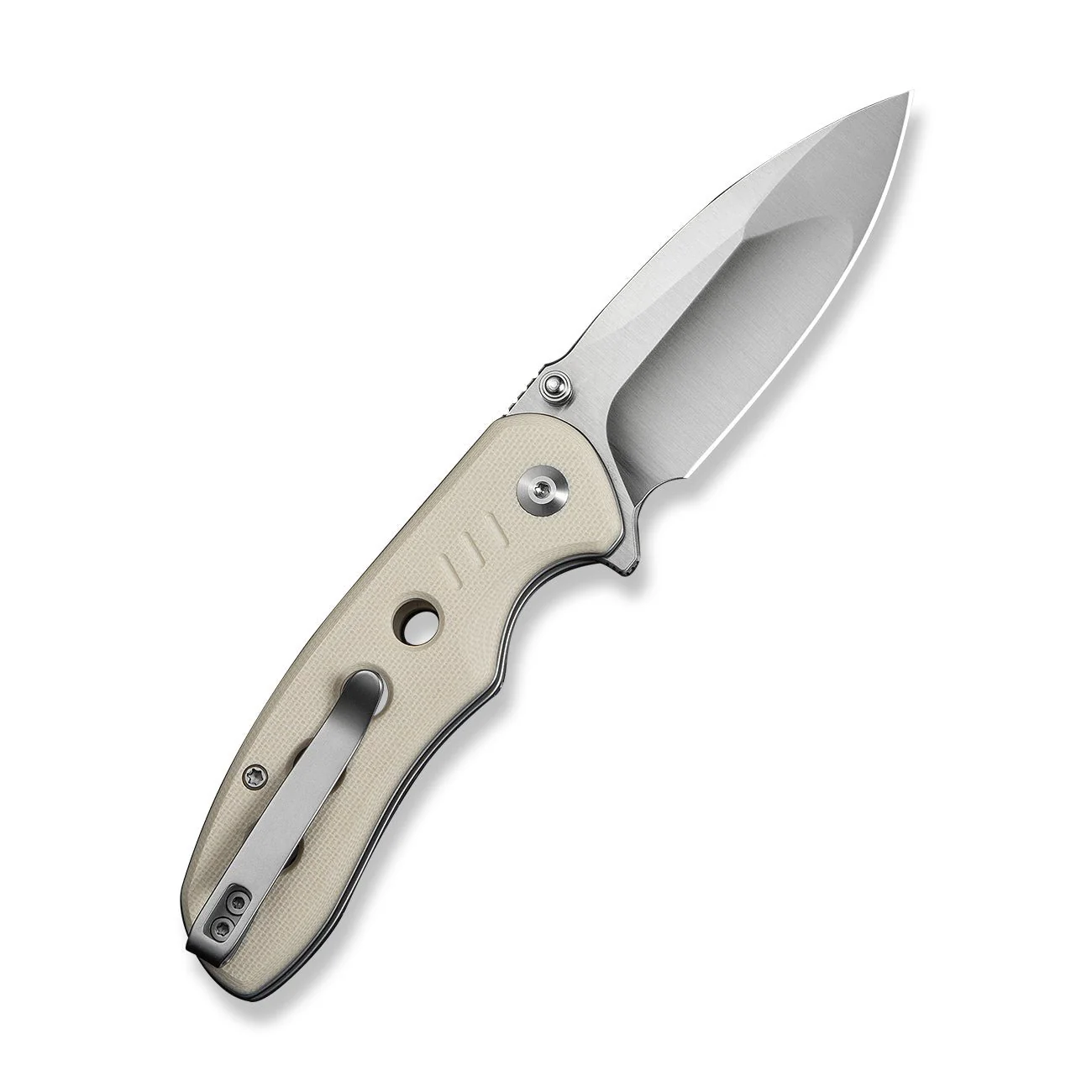 CIVIVI Triptych Flipper & Thumb Stud & Button Lock Knife G10 Handle (2.97" 14C28N Blade) C23085B-2 - Image 7