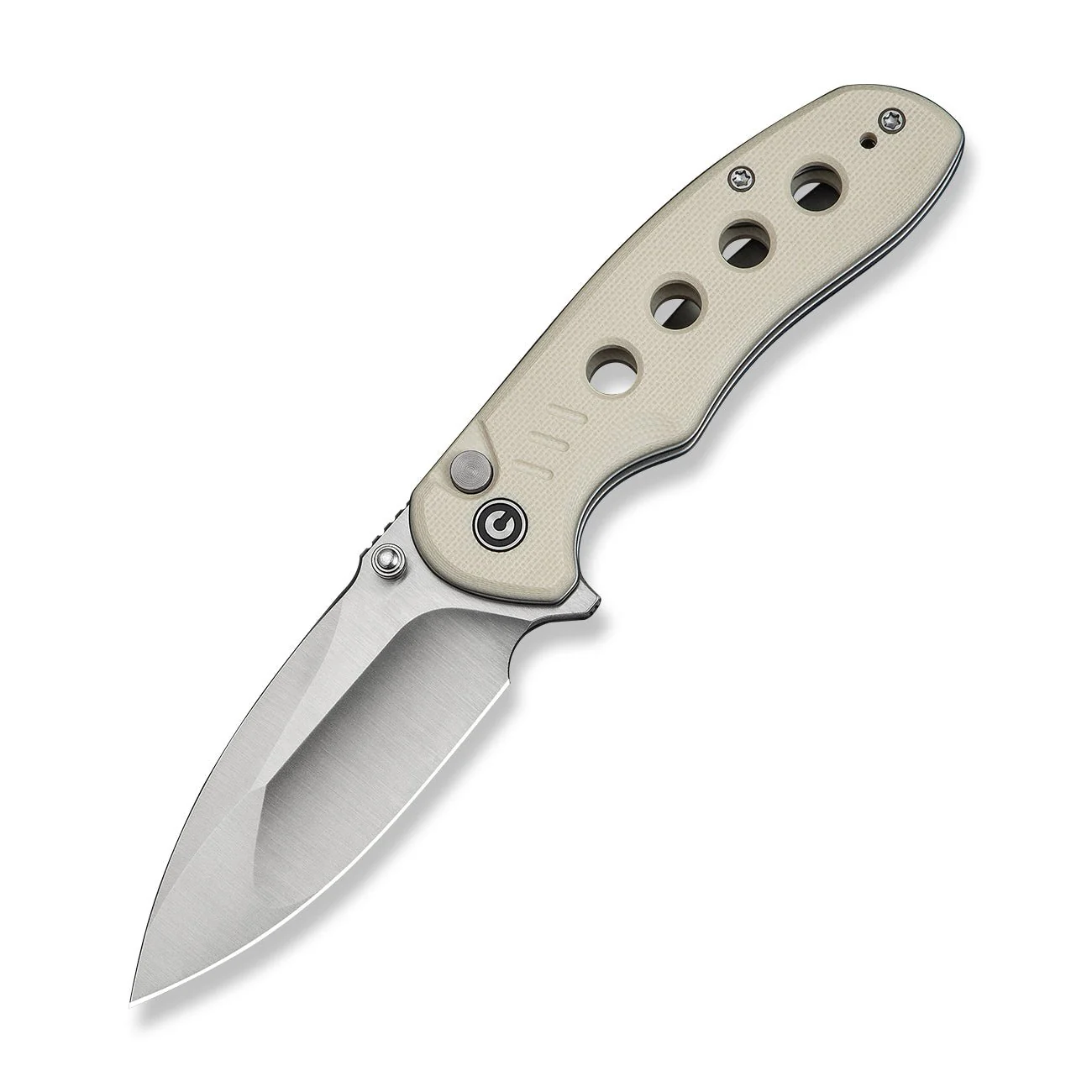 CIVIVI Triptych Flipper & Thumb Stud & Button Lock Knife G10 Handle (2.97" 14C28N Blade) C23085B-2 - Image 8