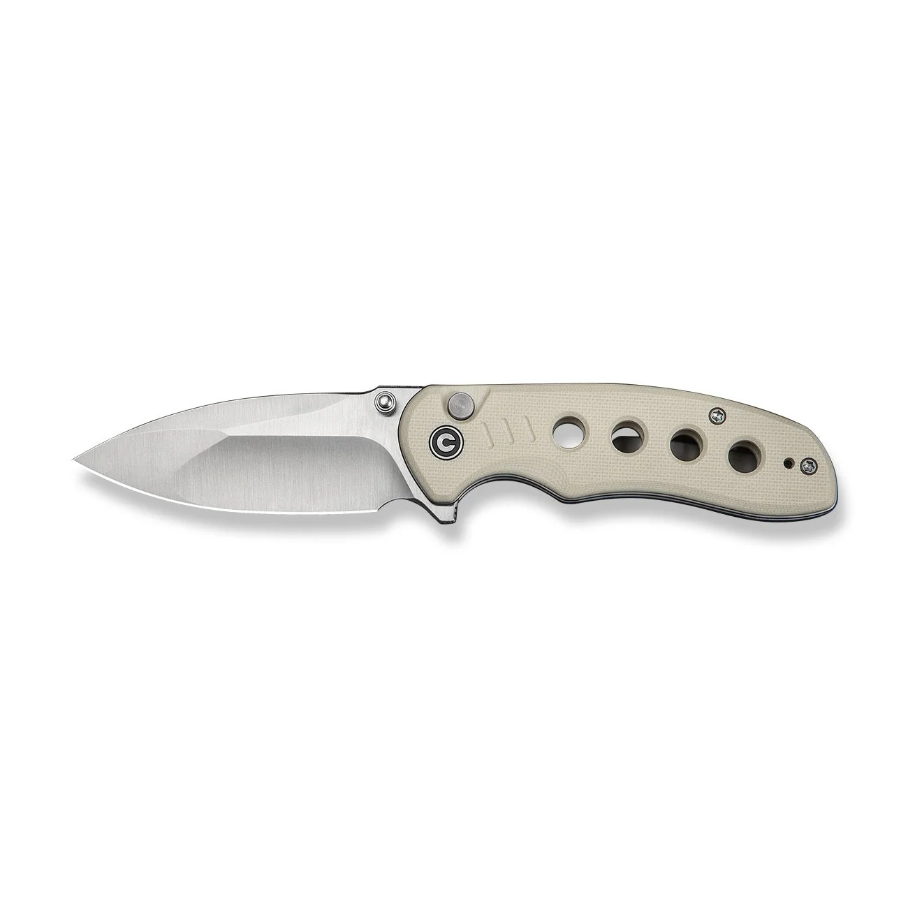 CIVIVI Triptych Flipper & Thumb Stud & Button Lock Knife G10 Handle (2.97" 14C28N Blade) C23085B-2 - Image 9