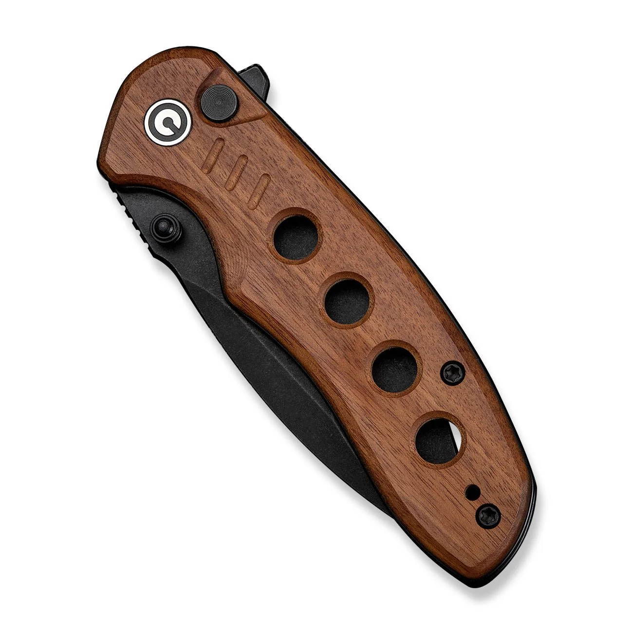 CIVIVI Triptych Flipper & Thumb Stud & Button Lock Knife Wood Handle (2.97" 14C28N Blade) C23085B-3 - Image 11