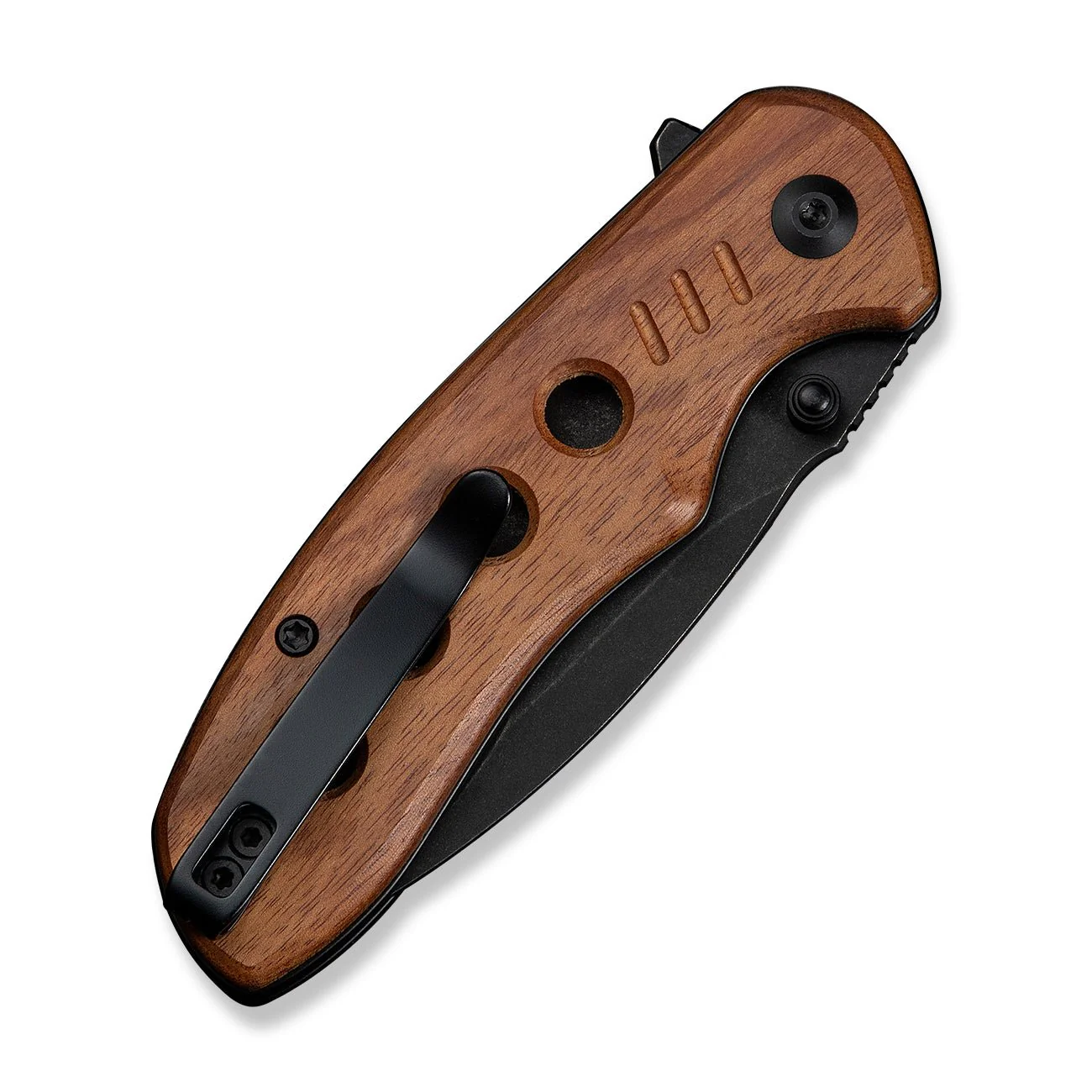 CIVIVI Triptych Flipper & Thumb Stud & Button Lock Knife Wood Handle (2.97" 14C28N Blade) C23085B-3 - Image 12