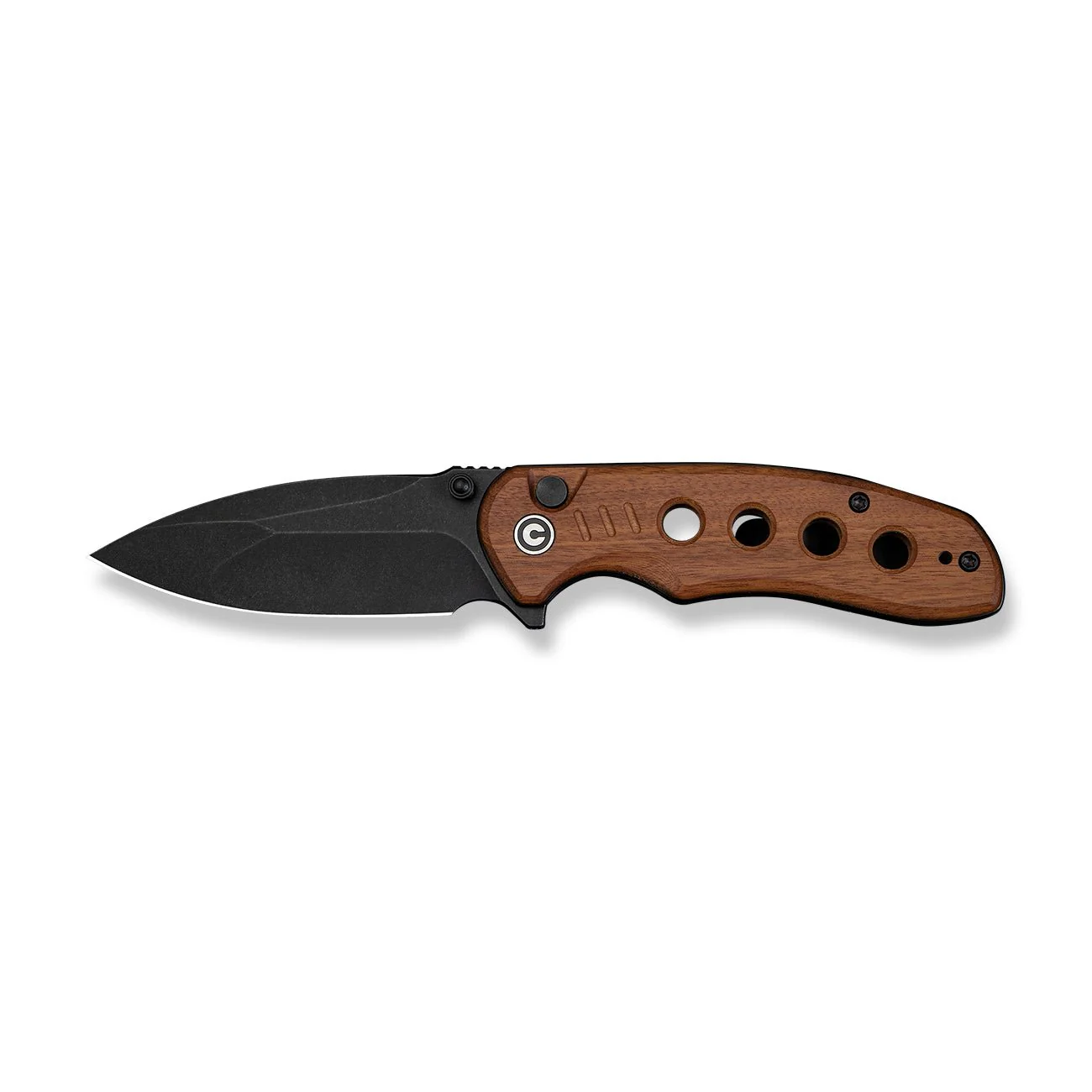 CIVIVI Triptych Flipper & Thumb Stud & Button Lock Knife Wood Handle (2.97" 14C28N Blade) C23085B-3 - Image 9