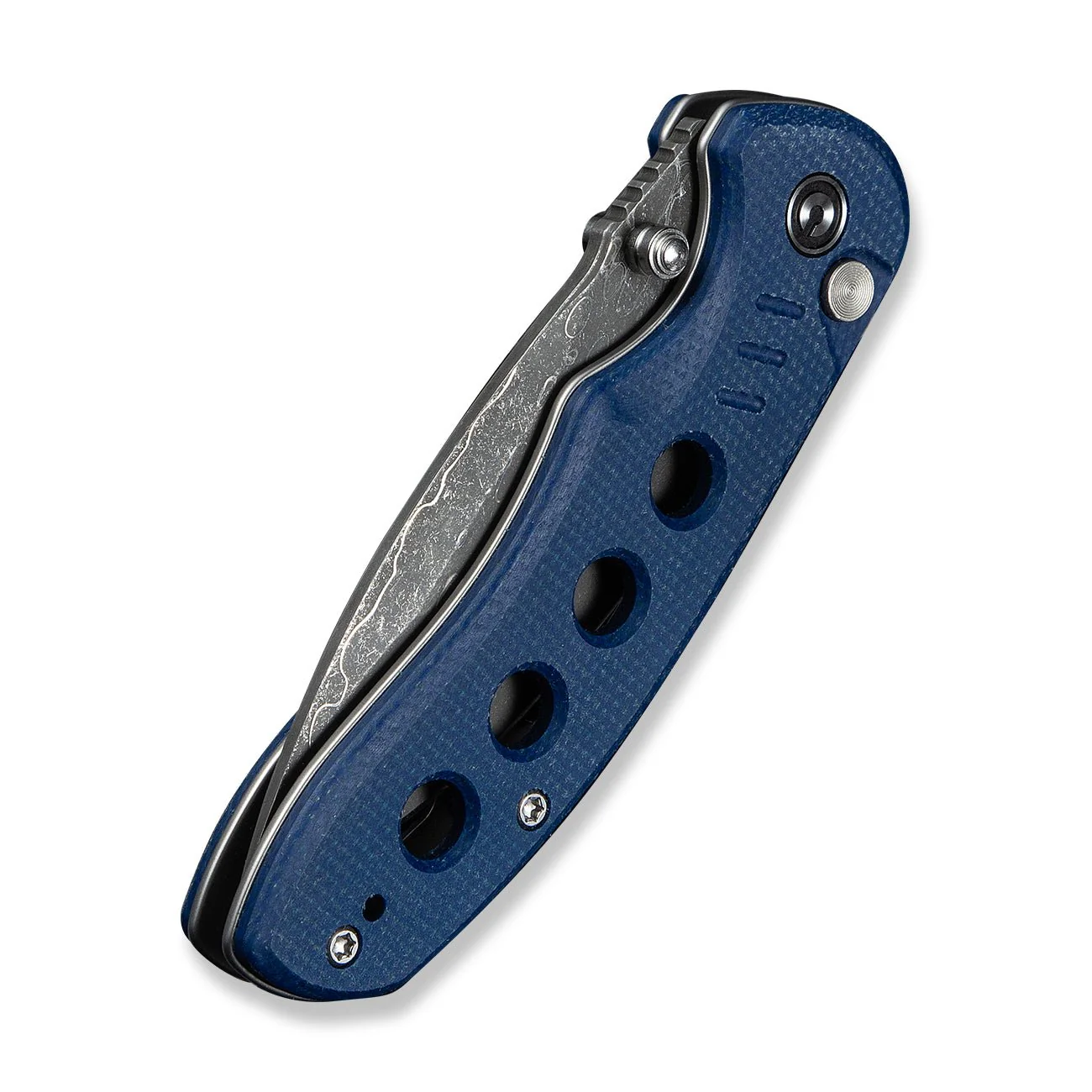 CIVIVI Triptych Flipper & Thumb Stud & Button Lock Knife Micarta Handle (2.97" Damascus Blade) C23085B-DS1 - Image 13