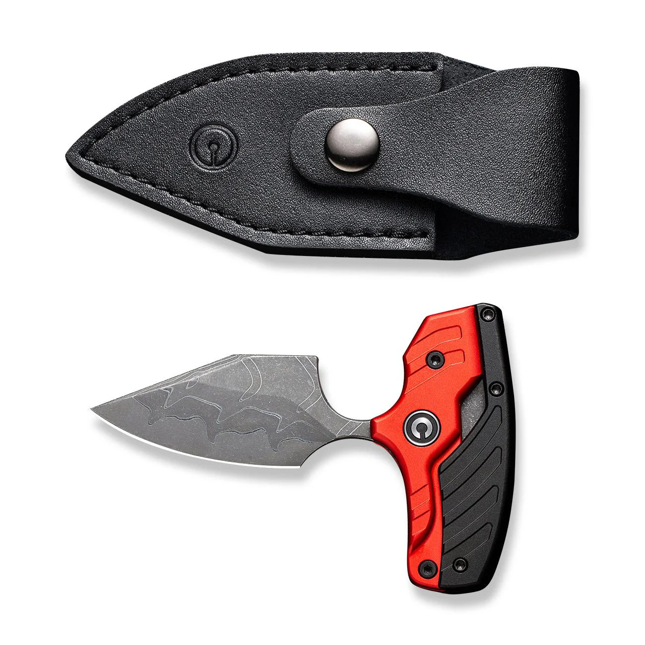 CIVIVI Typhoeus Adjustable Fixed Blade Knife Aluminum Handle (2.27" Damascus Blade) C21036-DS1 - Image 8