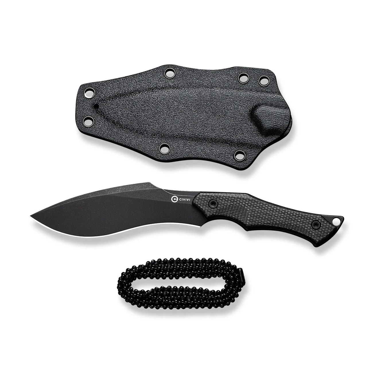 CIVIVI Vaquita II Fixed Blade Knife Micarta Handle (3.2" Nitro-V Blade) C047C-3 - Image 9