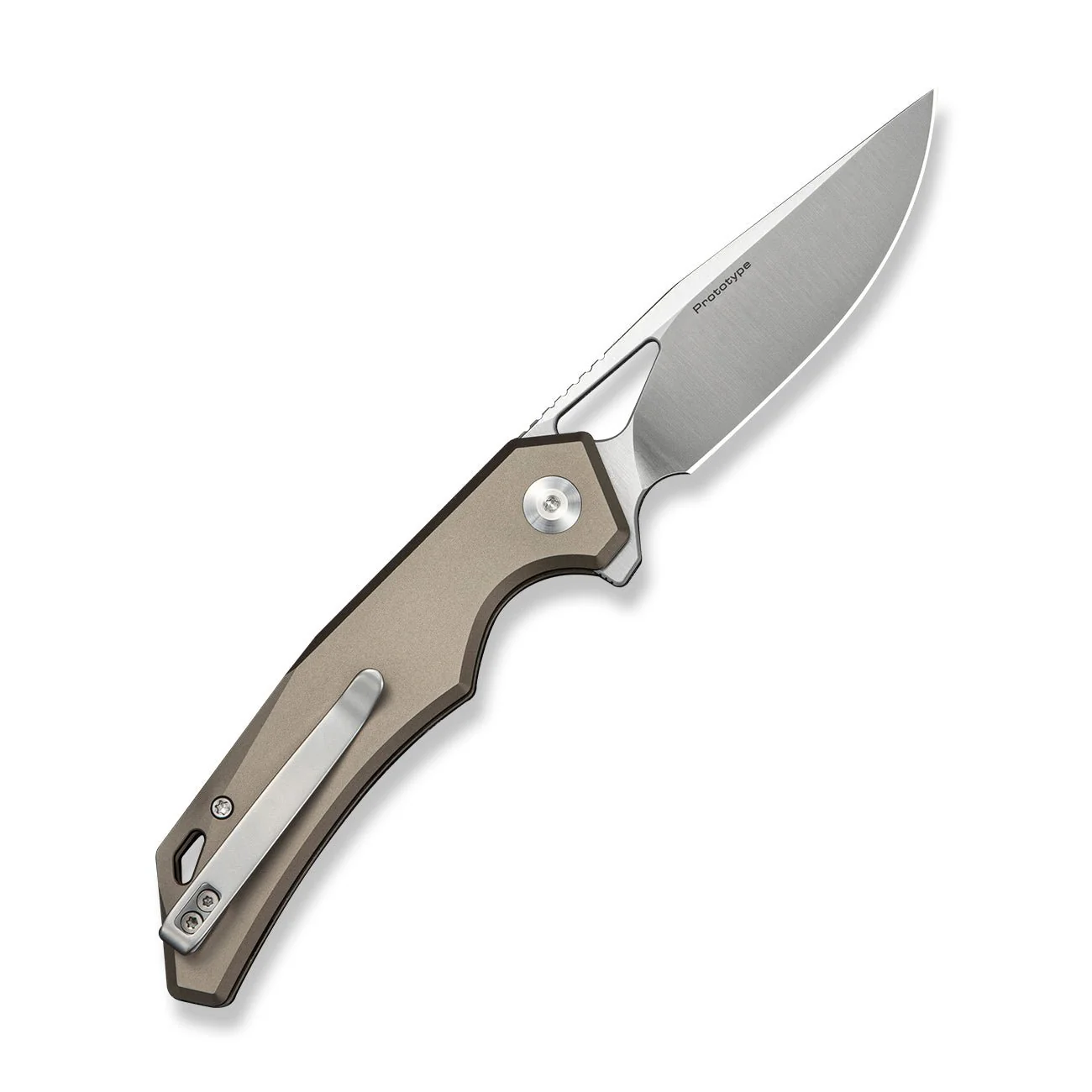CIVIVI Vexaryn Flipper & Thumb Hole & Button Lock Knife Gray Aluminum Handle (3.39" Satin Finished Nitro-V Blade) C25062 Sample1 - Image 2