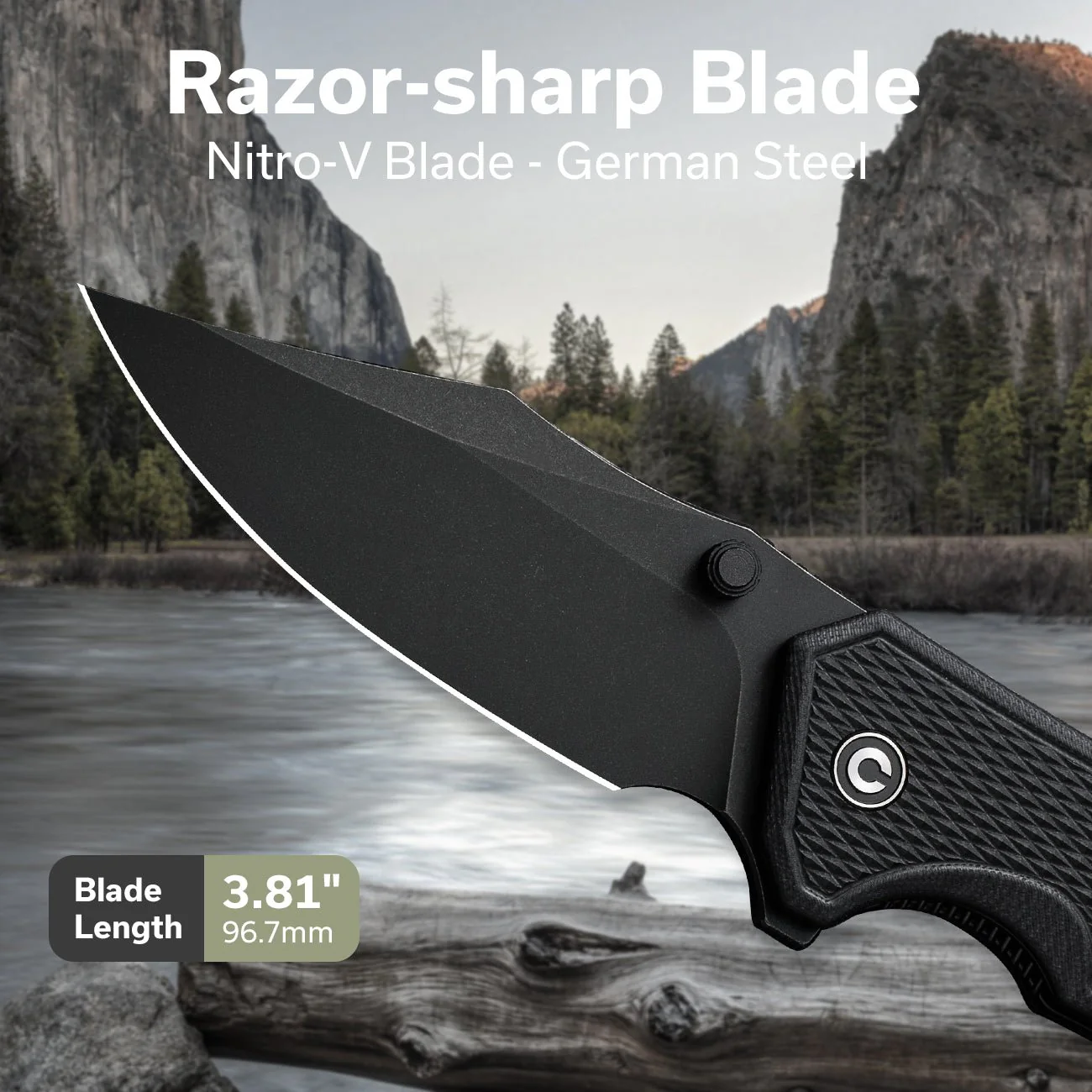 CIVIVI Vexillum Thumb Stud & Flipper Knife G10 Handle (3.81" Nitro-V Blade) C23003D-1 - Image 4