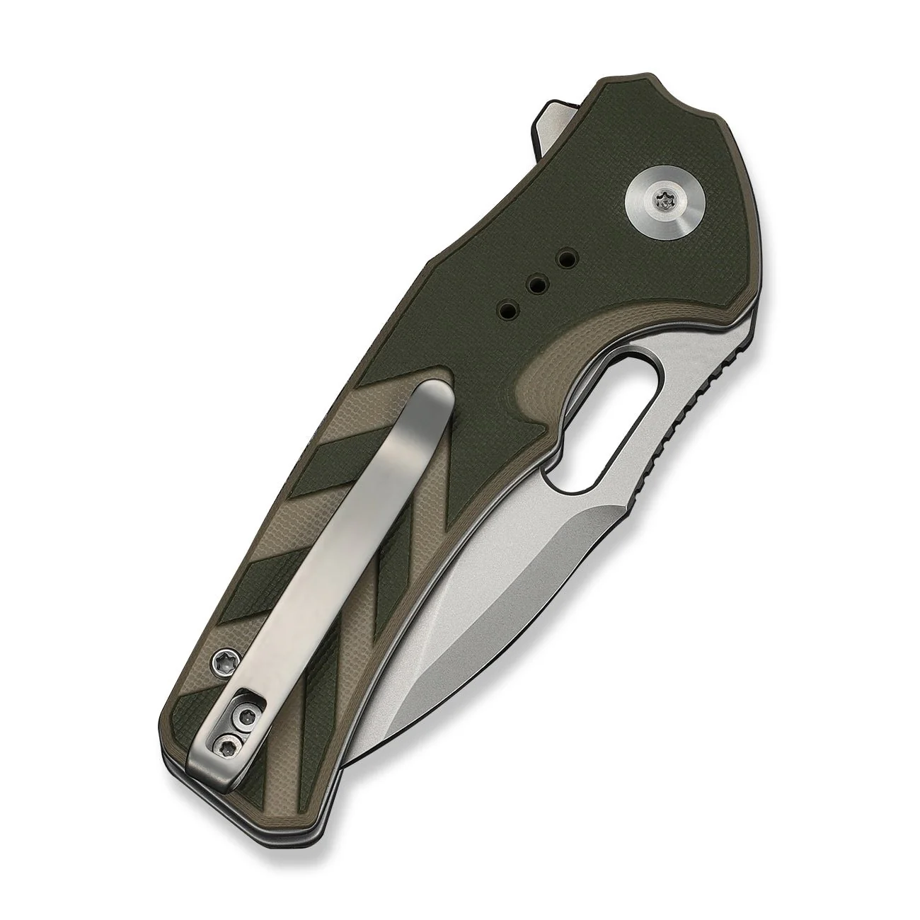 CIVIVI Vexron Flipper & Thumb Hole & Button Lock Knife G10 Handle (2.98" 14C28N Blade) C24066-2 - Image 12