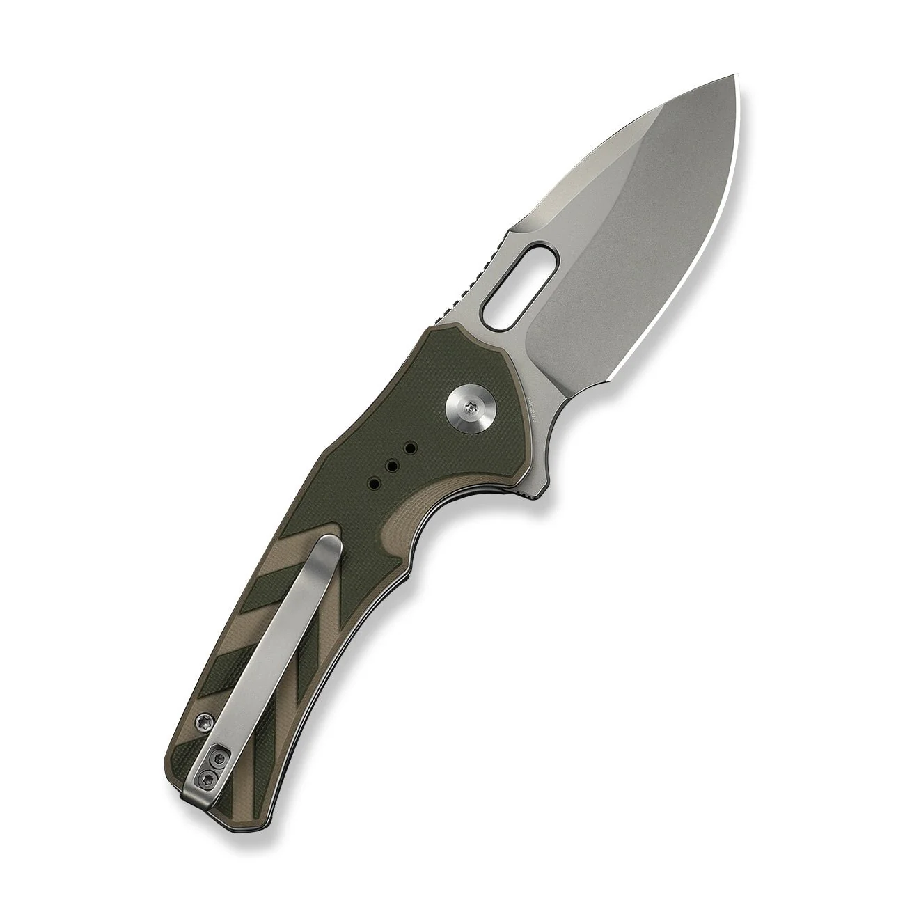 CIVIVI Vexron Flipper & Thumb Hole & Button Lock Knife G10 Handle (2.98" 14C28N Blade) C24066-2 - Image 7