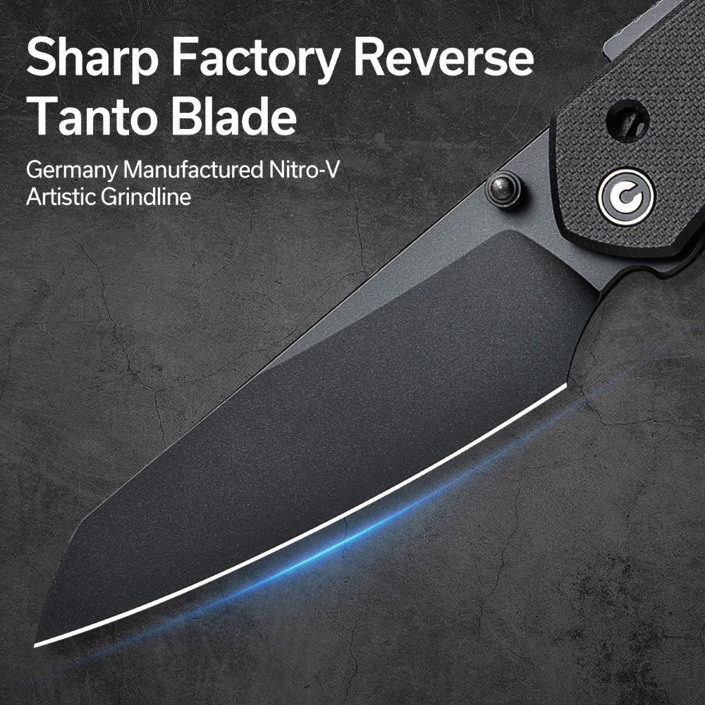 CIVIVI Vision FG Thumb Stud & Superlock Knife G10 Handle (3.54" Nitro-V Blade) C22036-1 - Image 2