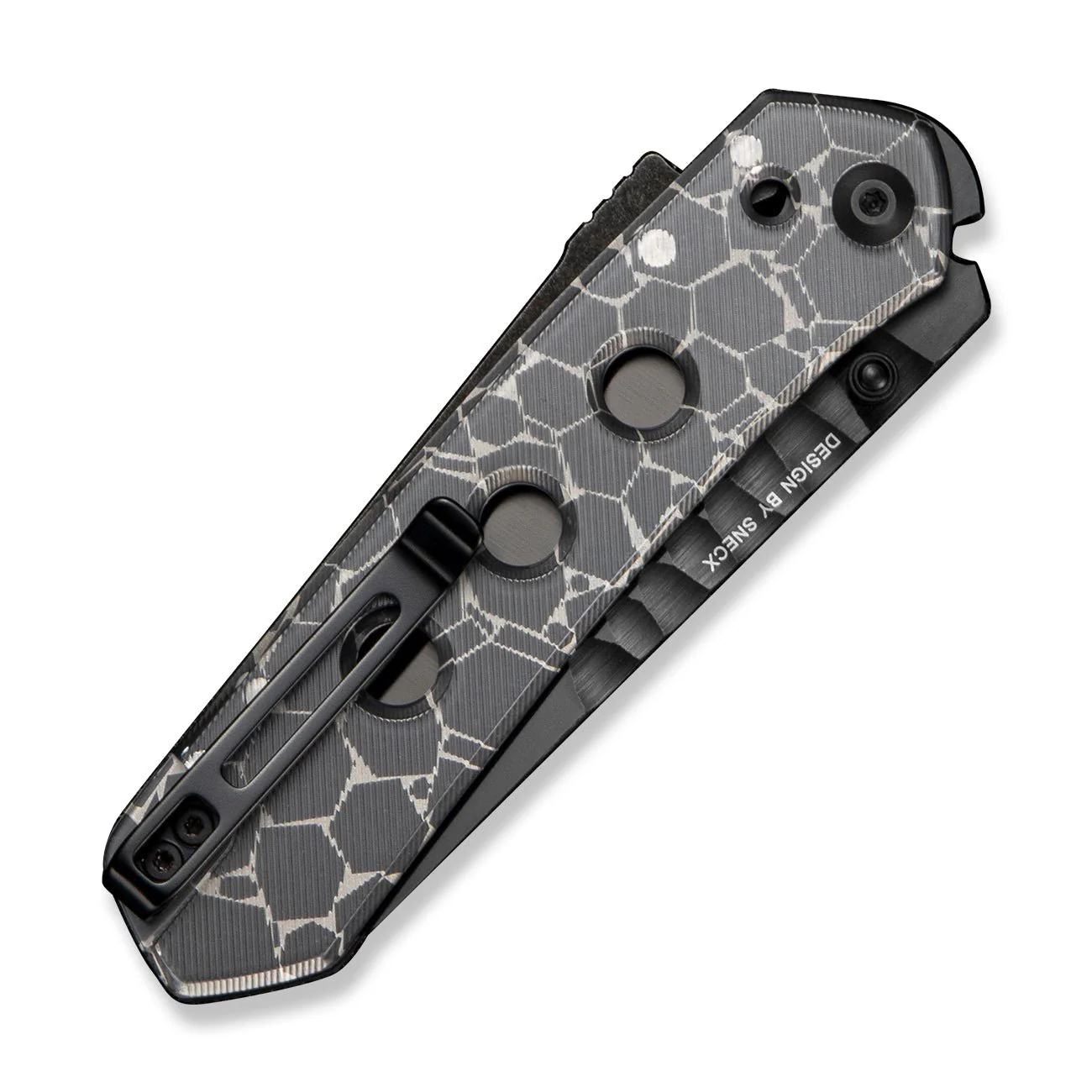 CIVIVI Vision FG Thumb Stud & Superlock Knife Polished Clear Lexan Handle (3.54" Black CPM S35VN Blade) C22036-2025 BSW2 - Image 4