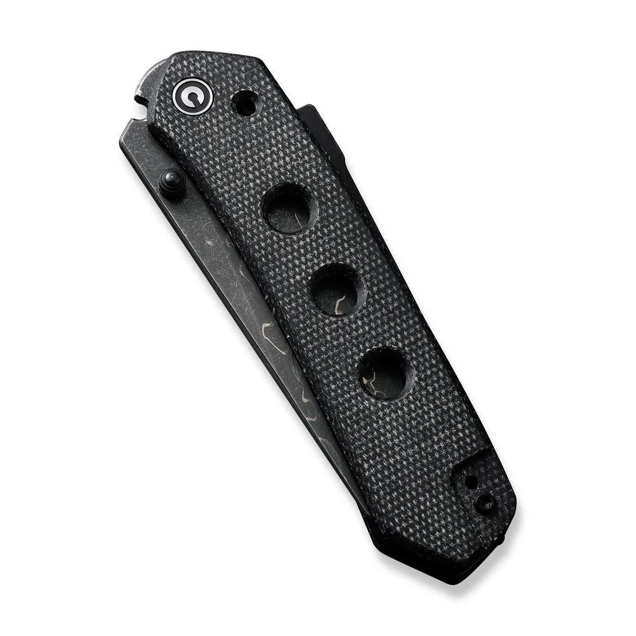 CIVIVI Vision FG Thumb Stud & Superlock Knife Micarta Handle (3.54" Damascus Blade) C22036-DS2 - Image 10