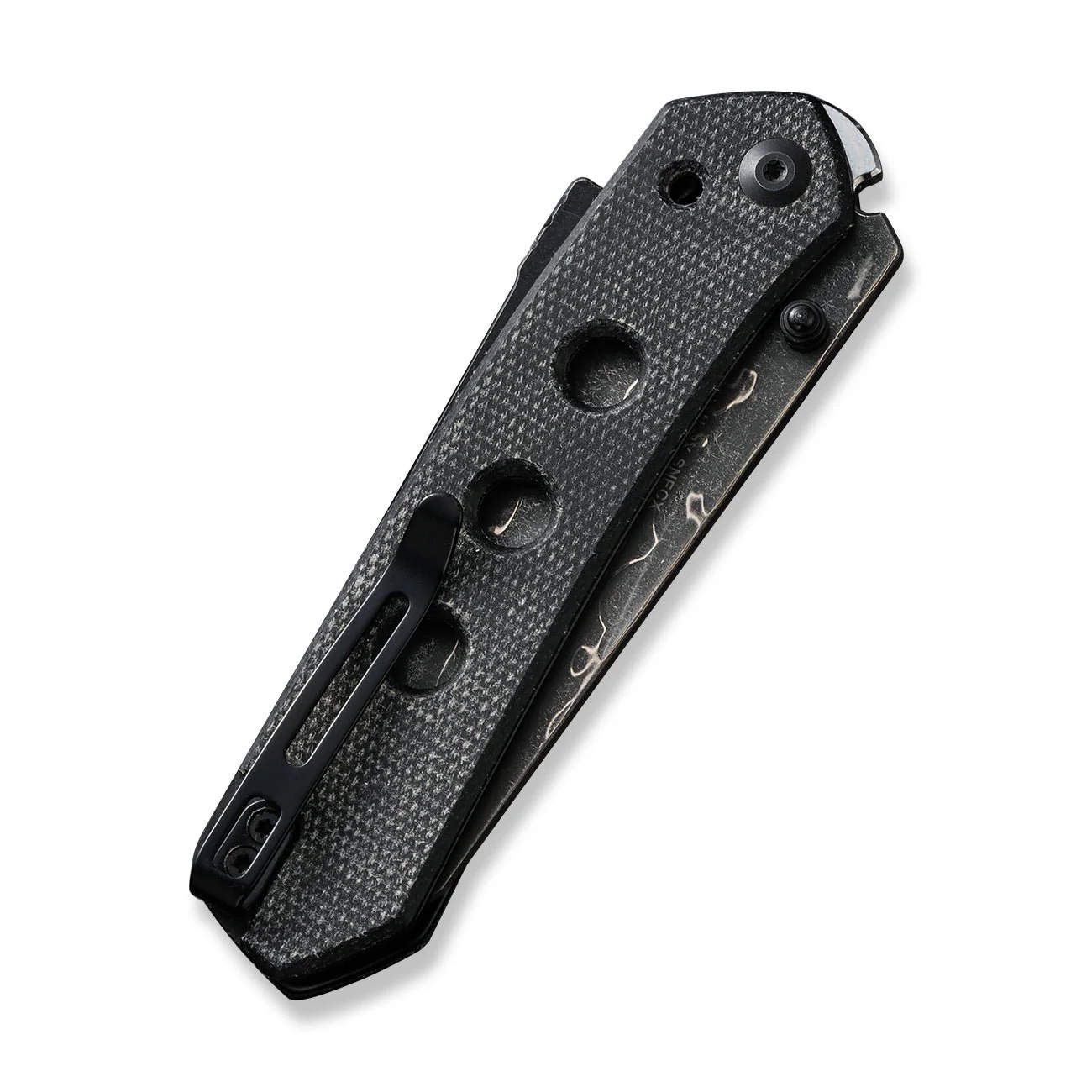 CIVIVI Vision FG Thumb Stud & Superlock Knife Micarta Handle (3.54" Damascus Blade) C22036-DS2 - Image 11