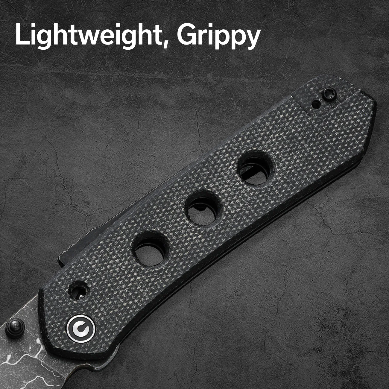 CIVIVI Vision FG Thumb Stud & Superlock Knife Micarta Handle (3.54" Damascus Blade) C22036-DS2 - Image 3