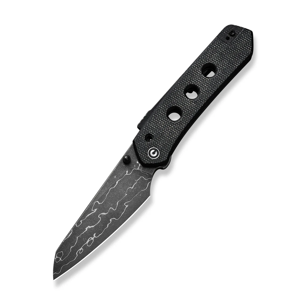 CIVIVI Vision FG Thumb Stud & Superlock Knife Micarta Handle (3.54" Damascus Blade) C22036-DS2 - Image 7