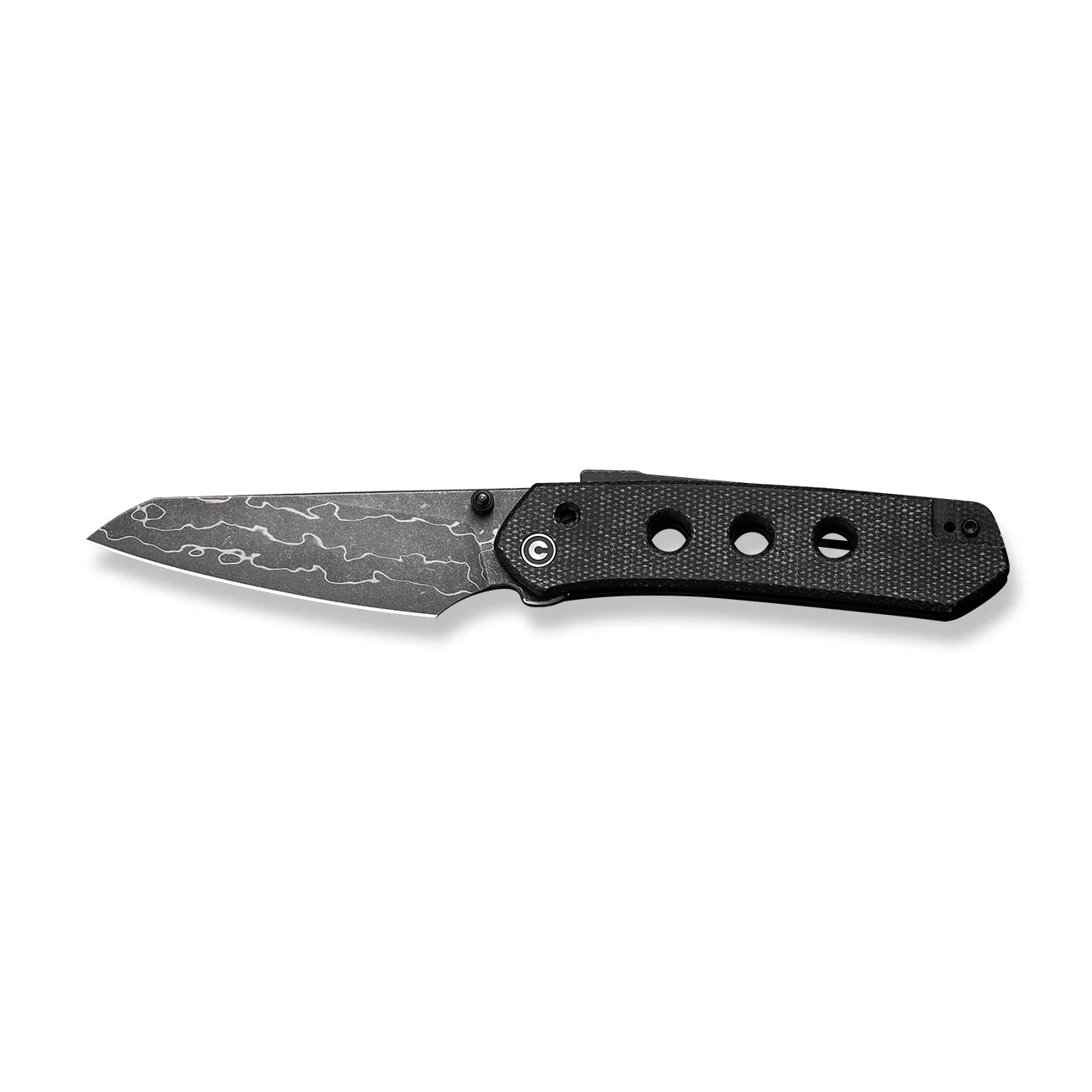 CIVIVI Vision FG Thumb Stud & Superlock Knife Micarta Handle (3.54" Damascus Blade) C22036-DS2 - Image 8