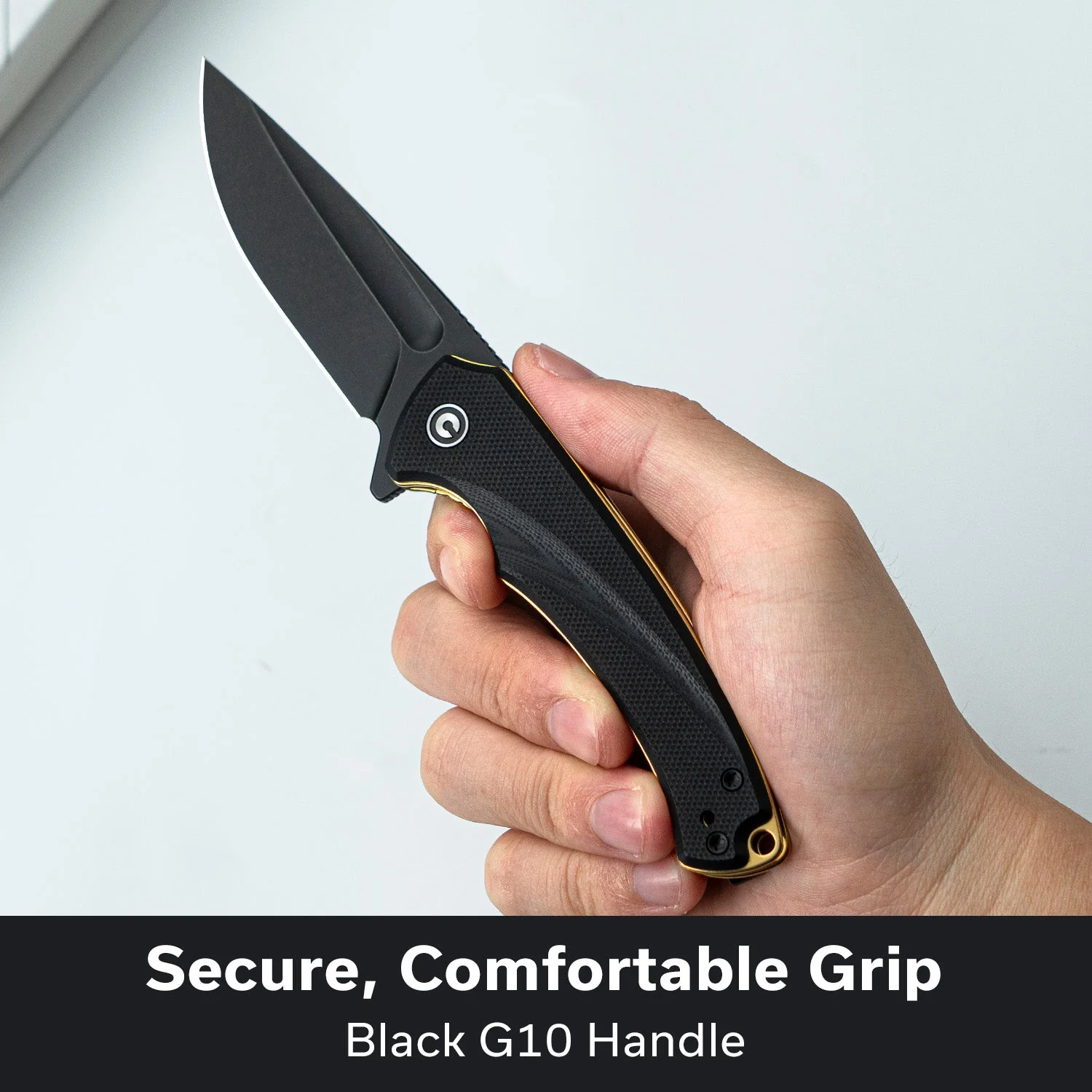 CIVIVI Voidflare Flipper Knife Black G10 Handle (2.92" Black Stonewashed 14C28N Blade) C24040-1 - Image 3