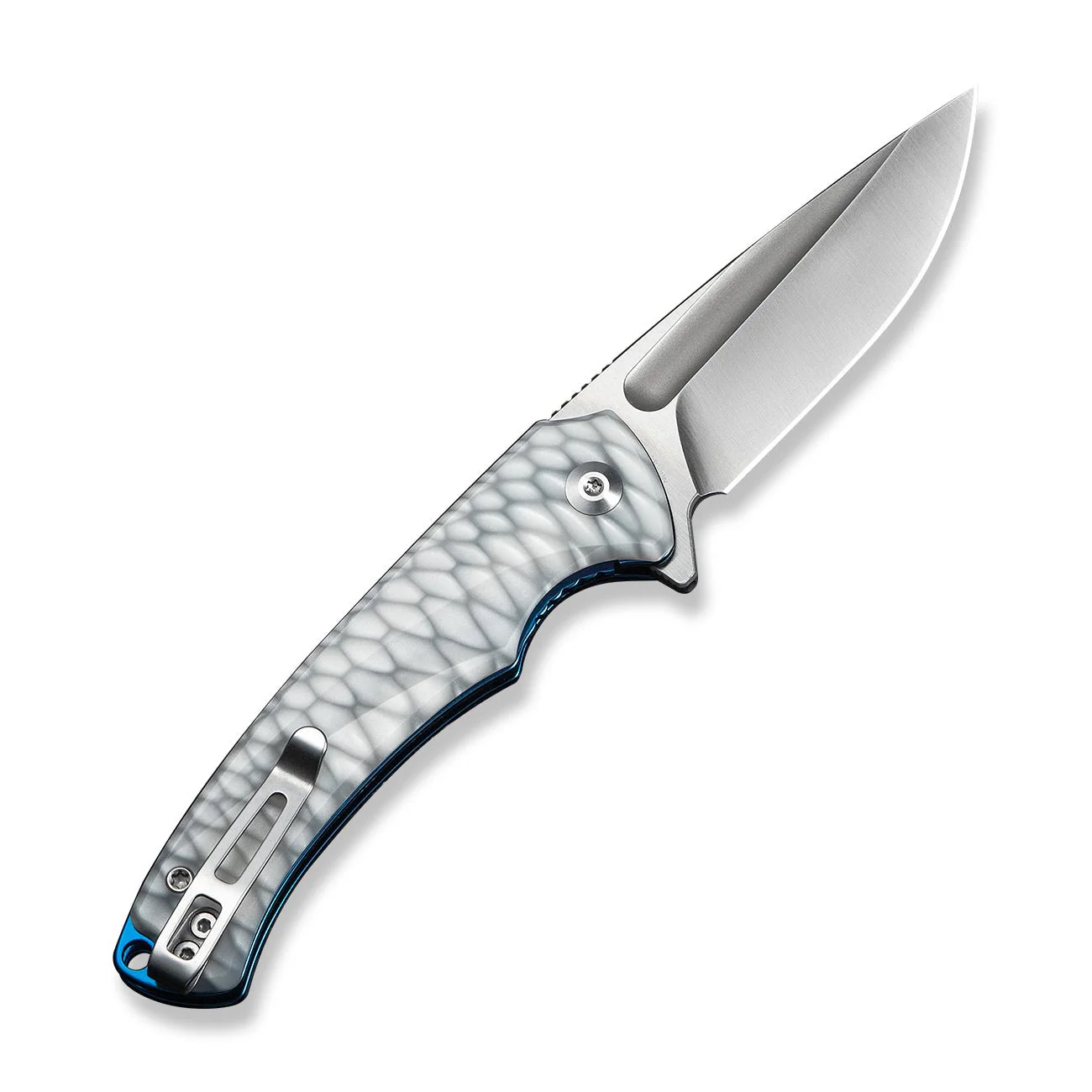 CIVIVI Voidflare Flipper Knife Greyish White Resin Handle With Scale Pattern (2.92" Satin Finished 14C28N Blade) C24040-2 - Image 7