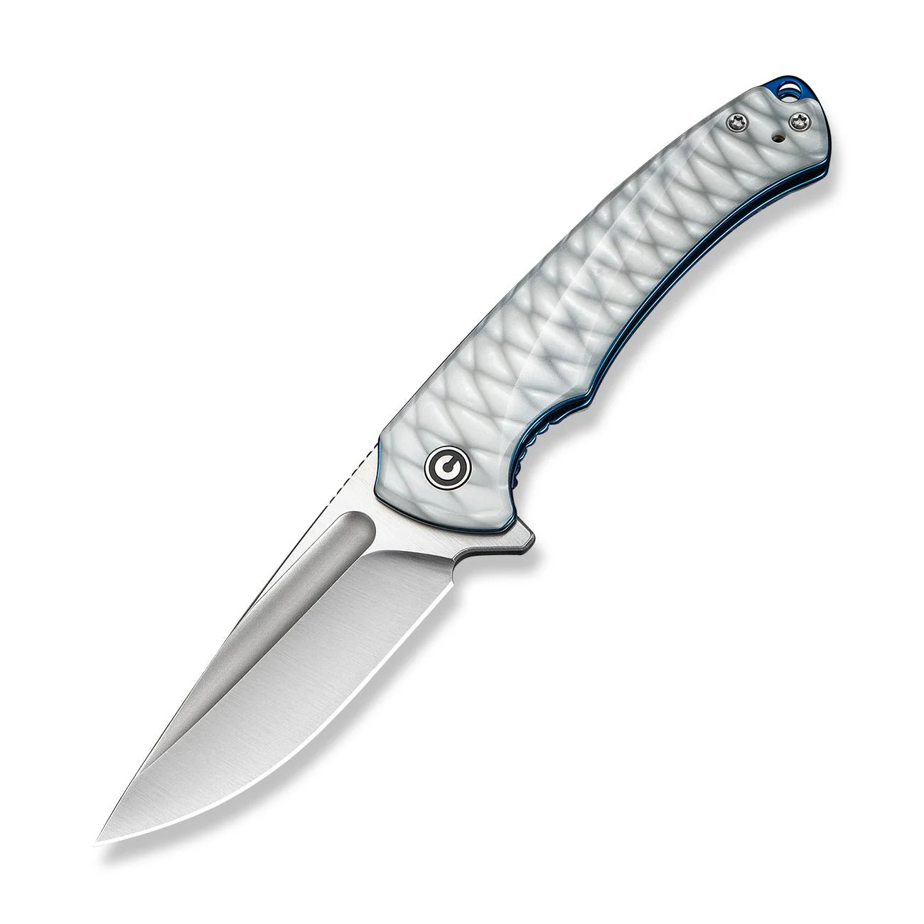 CIVIVI Voidflare Flipper Knife Greyish White Resin Handle With Scale Pattern (2.92" Satin Finished 14C28N Blade) C24040-2 - Image 8