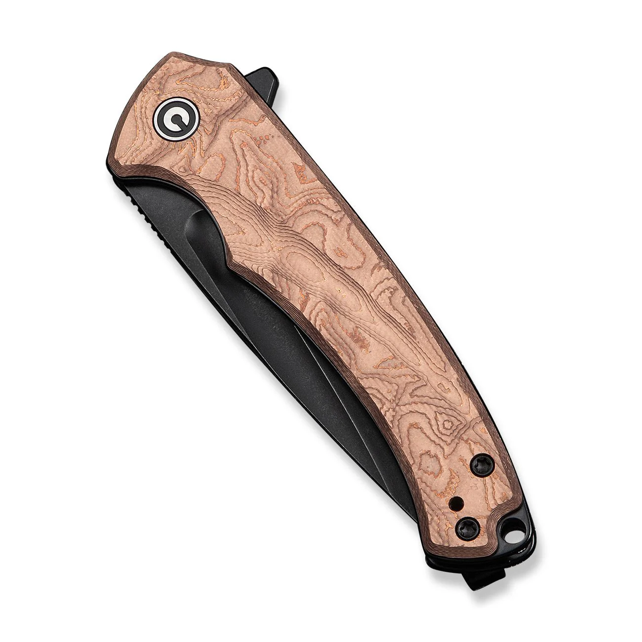 CIVIVI Voidflare Flipper Knife G10 With Copper Foil Handle (2.92" Black Stonewashed 14C28N Blade) C24040-3 - Image 11