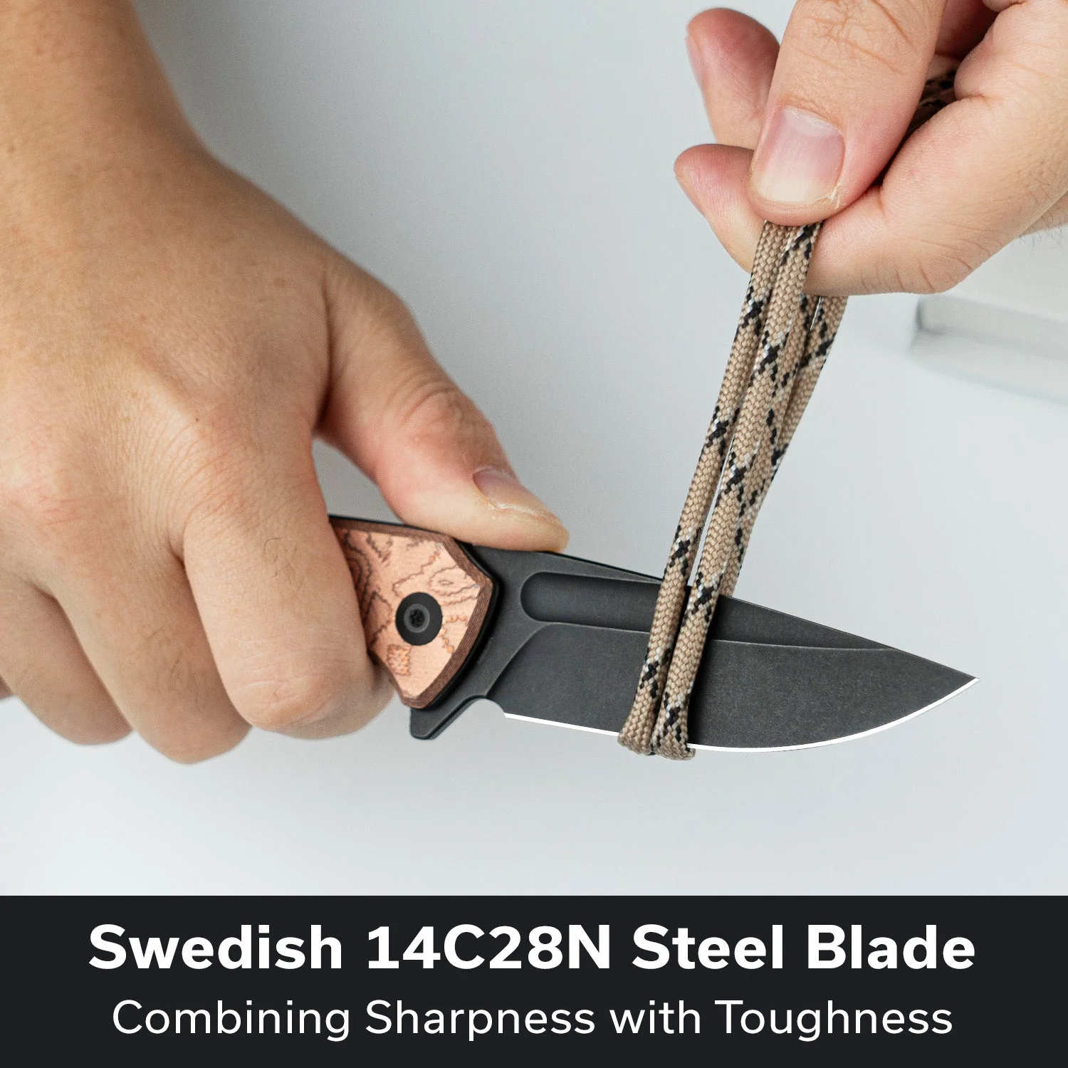 CIVIVI Voidflare Flipper Knife G10 With Copper Foil Handle (2.92" Black Stonewashed 14C28N Blade) C24040-3 - Image 2