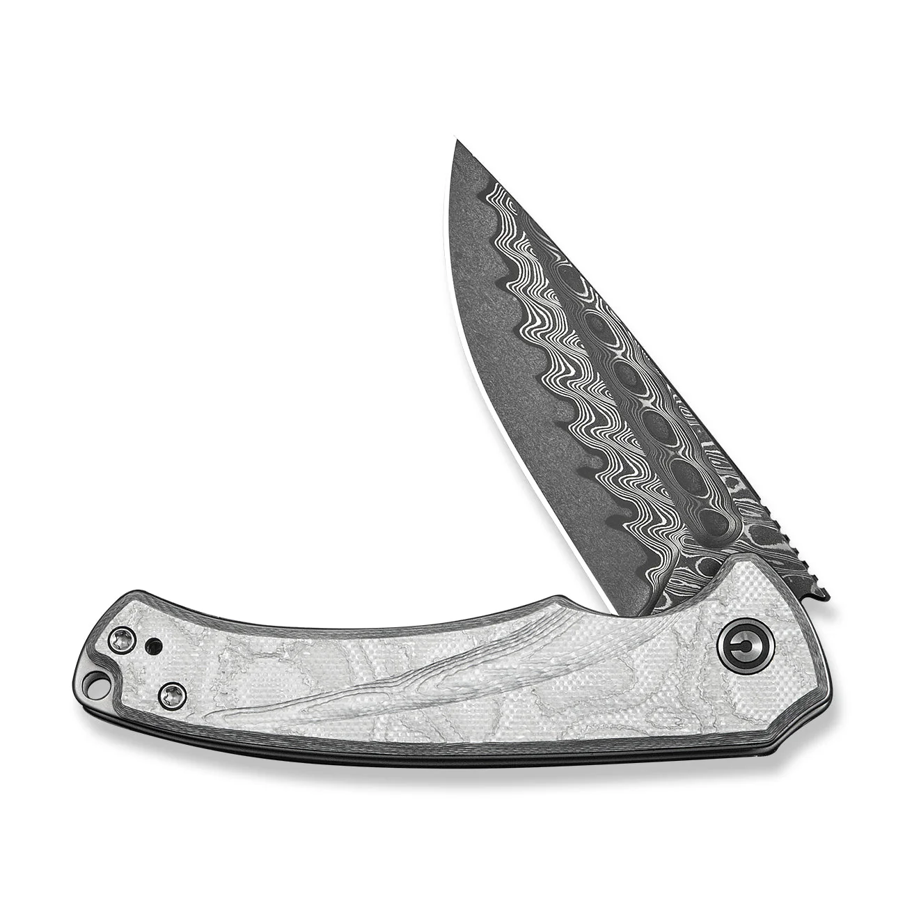 CIVIVI Voidflare Flipper Knife G10 With Aluminum Foil Handle (2.92" Damascus Blade) C24040-DS1 - Image 10