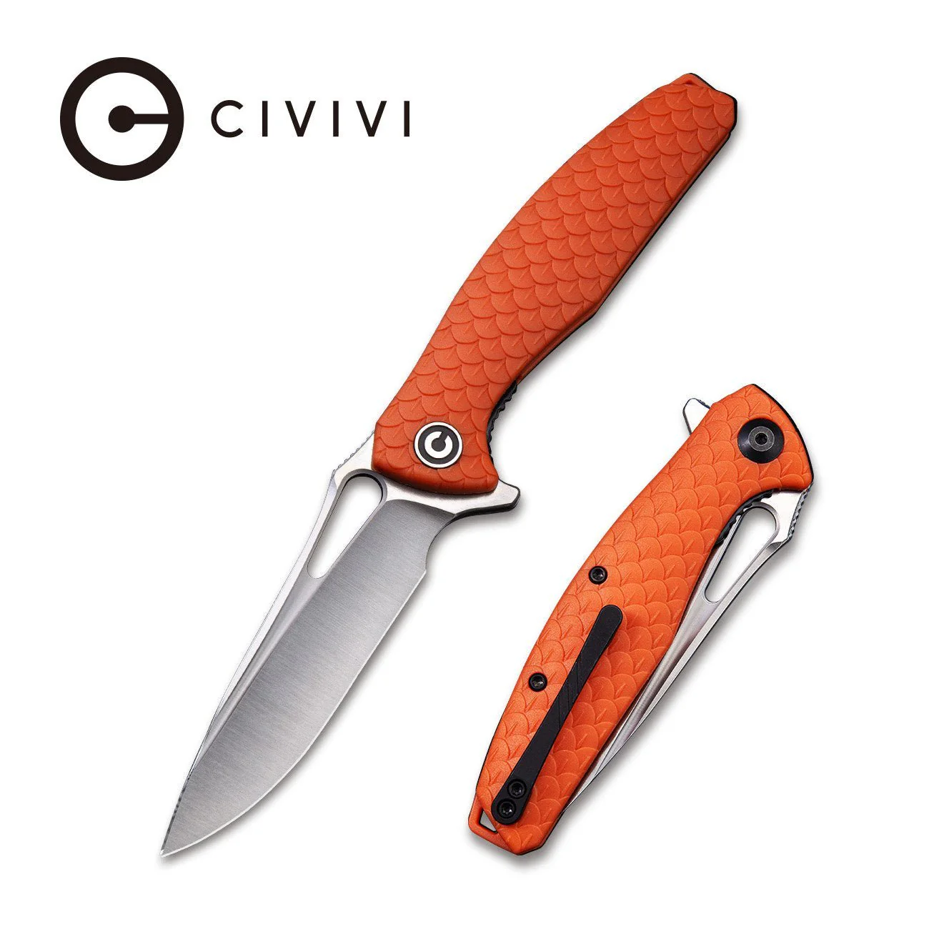 CIVIVI Wyvern Flipper & Thumb Hole Knife FRN Handle (3.45" D2 Blade) C902D