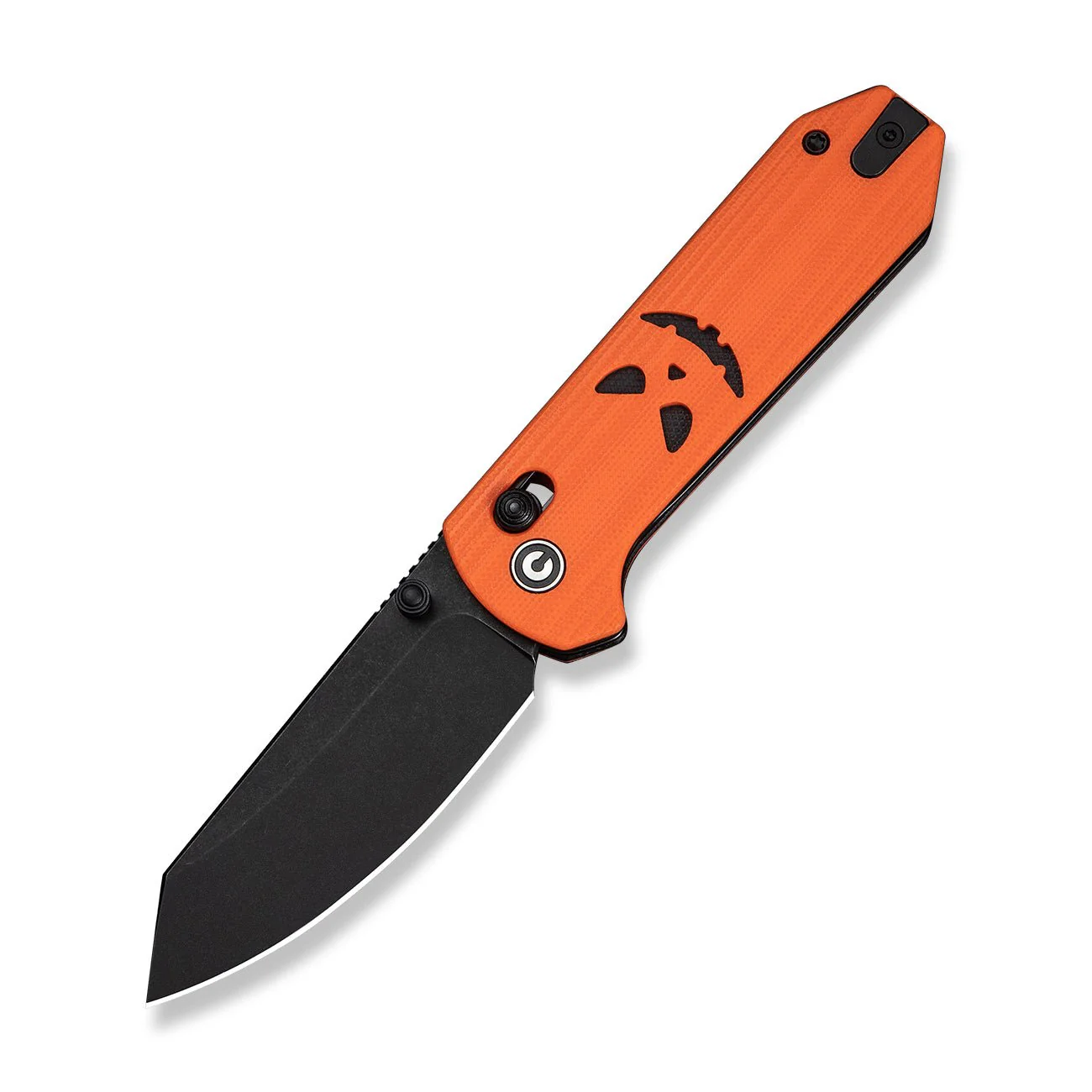 CIVIVI Yonder Thumb Stud & Crossbar Lock Knife Orange & Black G10 Handle (2.88" Black 14C28N Blade) C23073D-1 - Image 3
