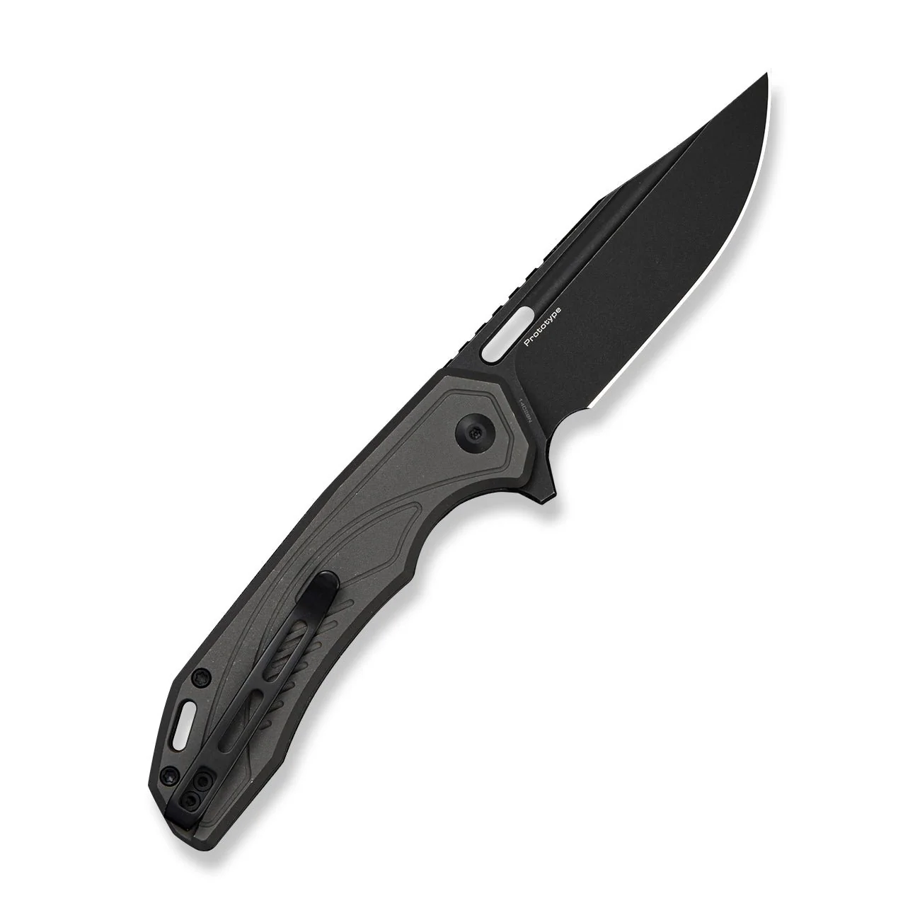 CIVIVI Zelthara Gray Magnesium Handle (3.3" Black Stonewashed 14C28N Blade) C25076 Sample2 - Image 2