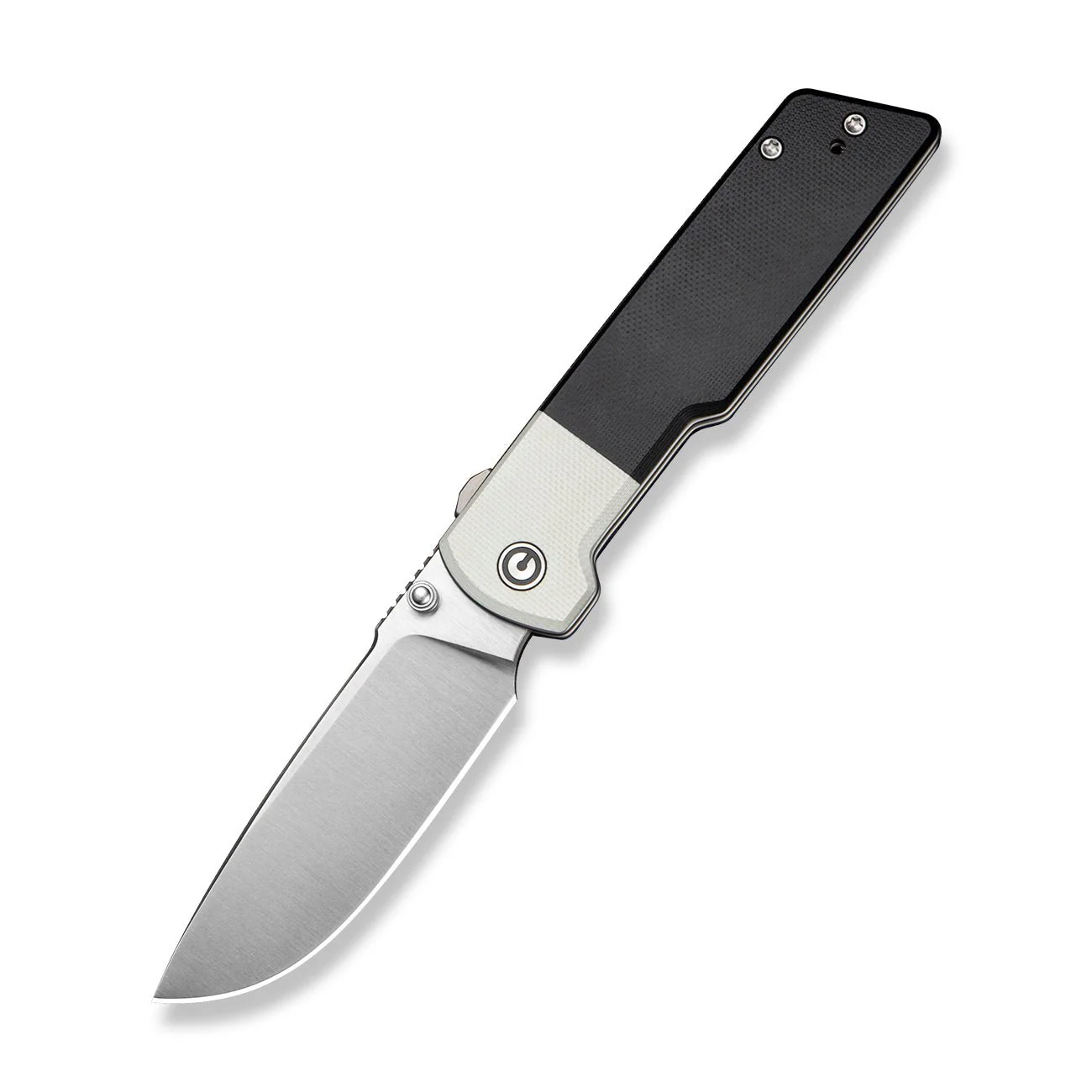 CIVIVI Zygon Flipper & Thumb Stud Knife Black / White G10 Handle (3.24" Satin Finished Nitro-V Blade) C25035 Sample1 - Image 3