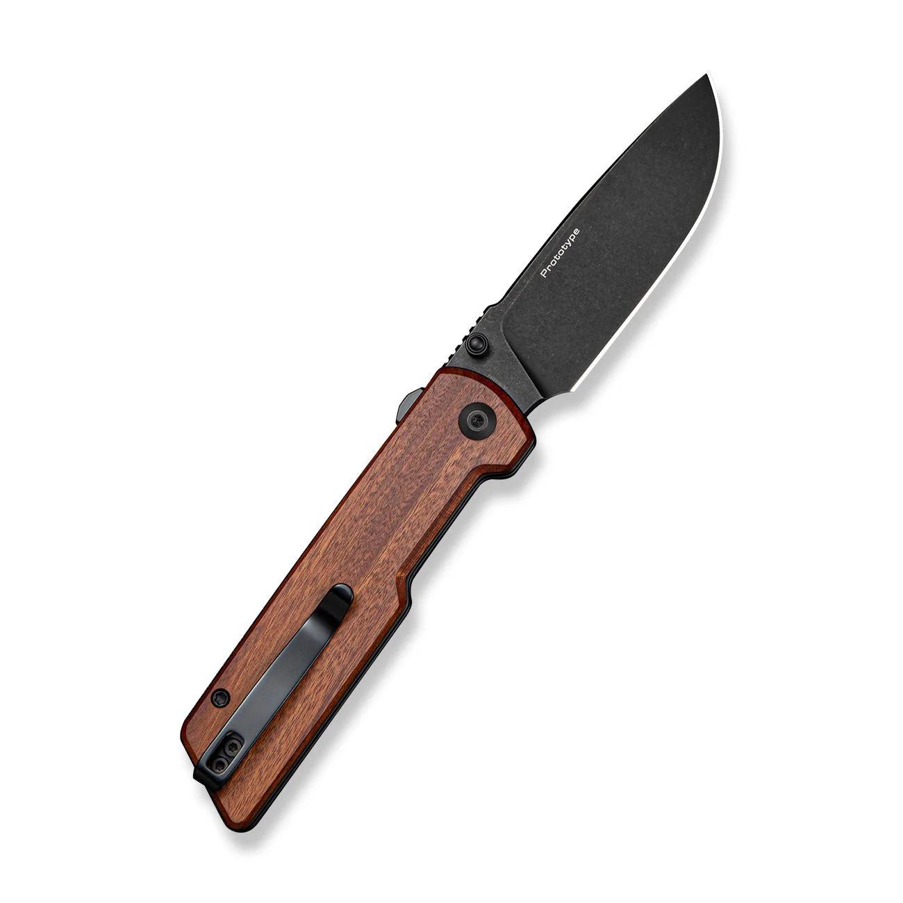 CIVIVI Zygon Flipper & Thumb Stud Knife Guibourtia Wood Handle (3.24" Black Stonewashed Nitro-V Blade) C25035 Sample2 - Image 2