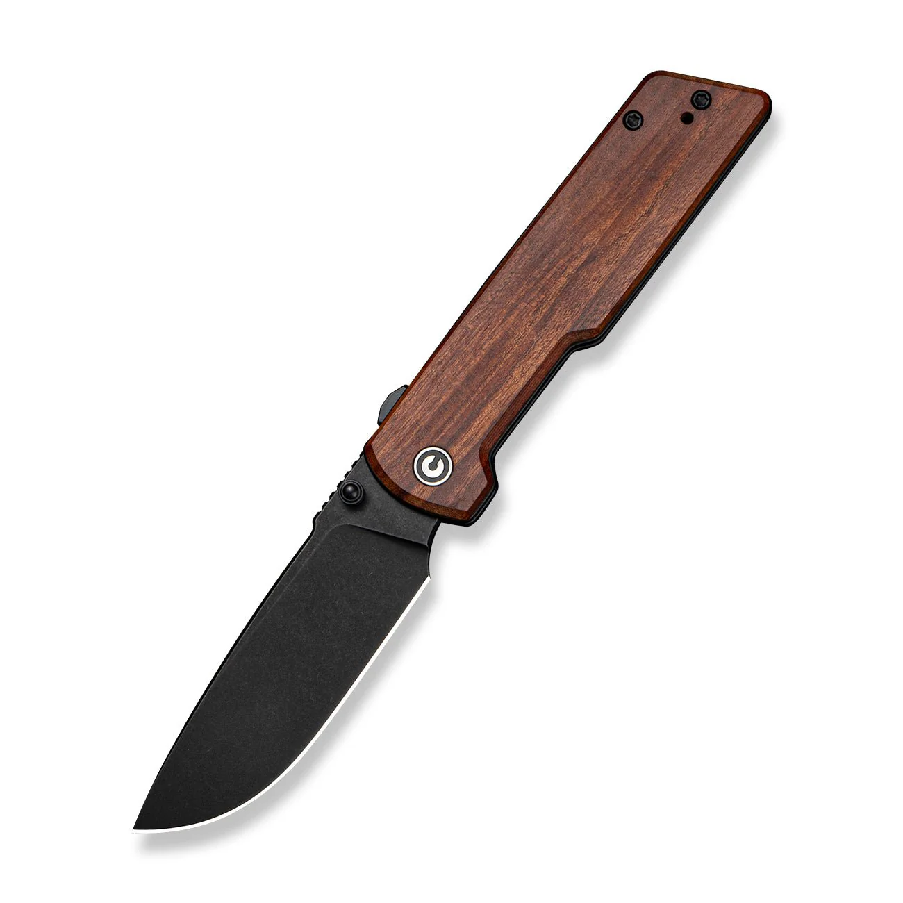 CIVIVI Zygon Flipper & Thumb Stud Knife Guibourtia Wood Handle (3.24" Black Stonewashed Nitro-V Blade) C25035 Sample2 - Image 3