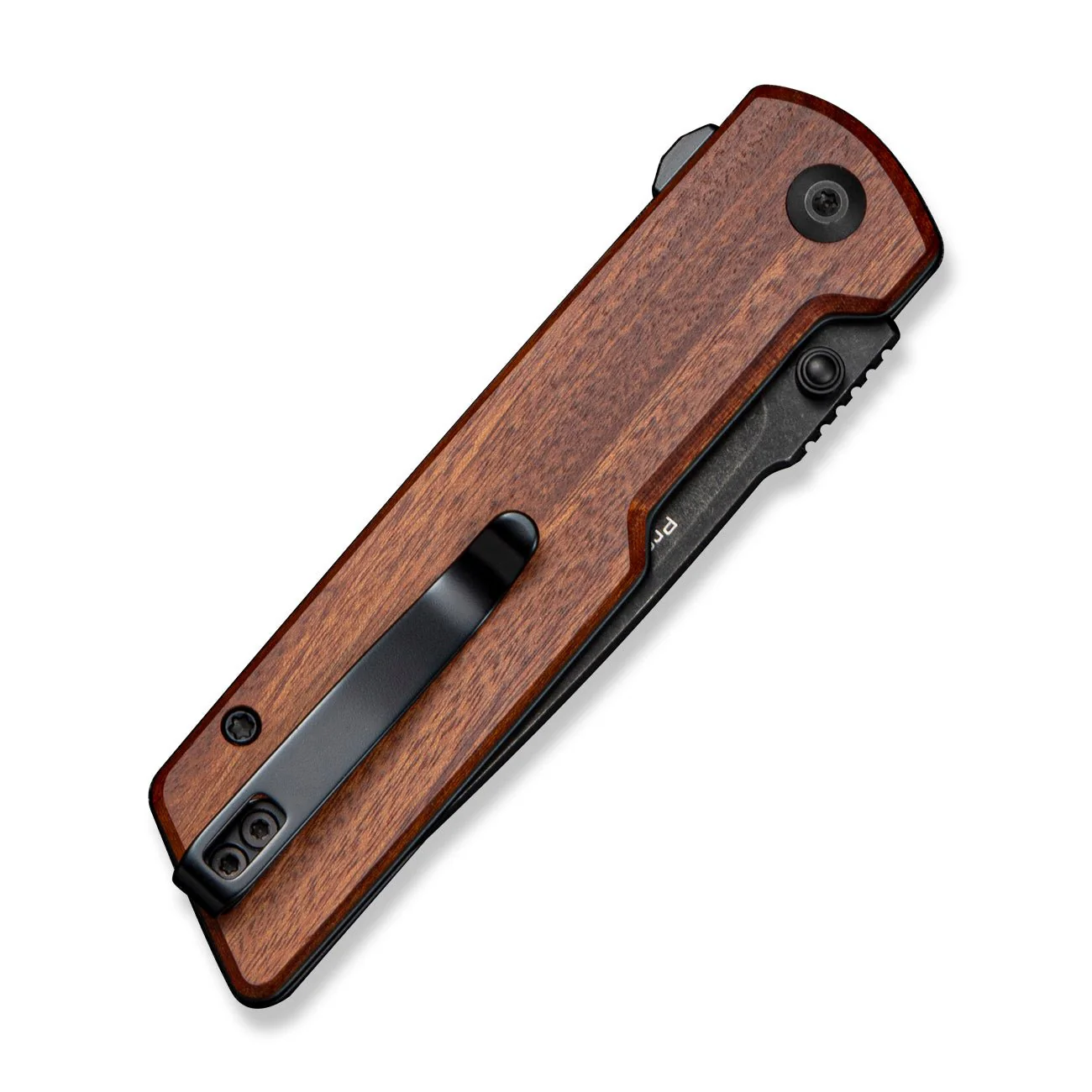CIVIVI Zygon Flipper & Thumb Stud Knife Guibourtia Wood Handle (3.24" Black Stonewashed Nitro-V Blade) C25035 Sample2 - Image 4